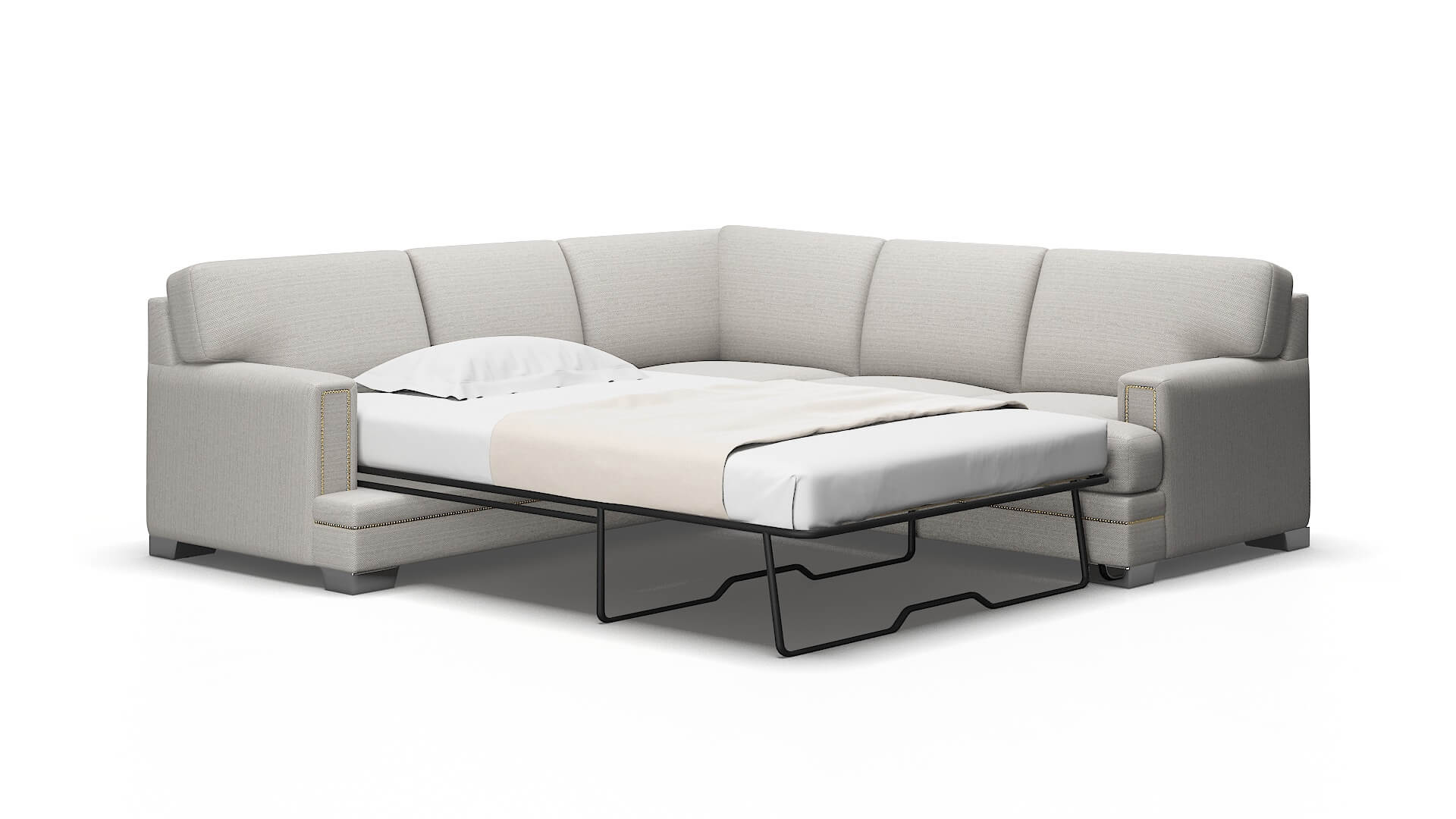 Barcelona Avenger Dolphin Sectional Sleeper Espresso legs 2
