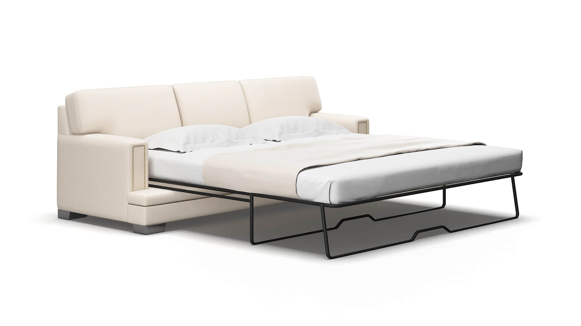 Barcelona Bella Buckwheat Sofa Sleeper Espresso legs 2