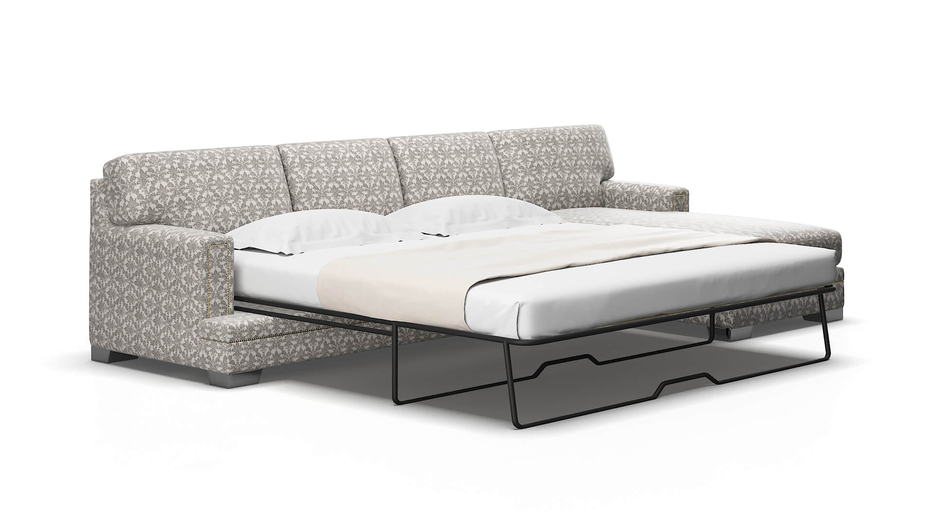 Barcelona Bergamo Dove Panel Sleeper Espresso legs 2