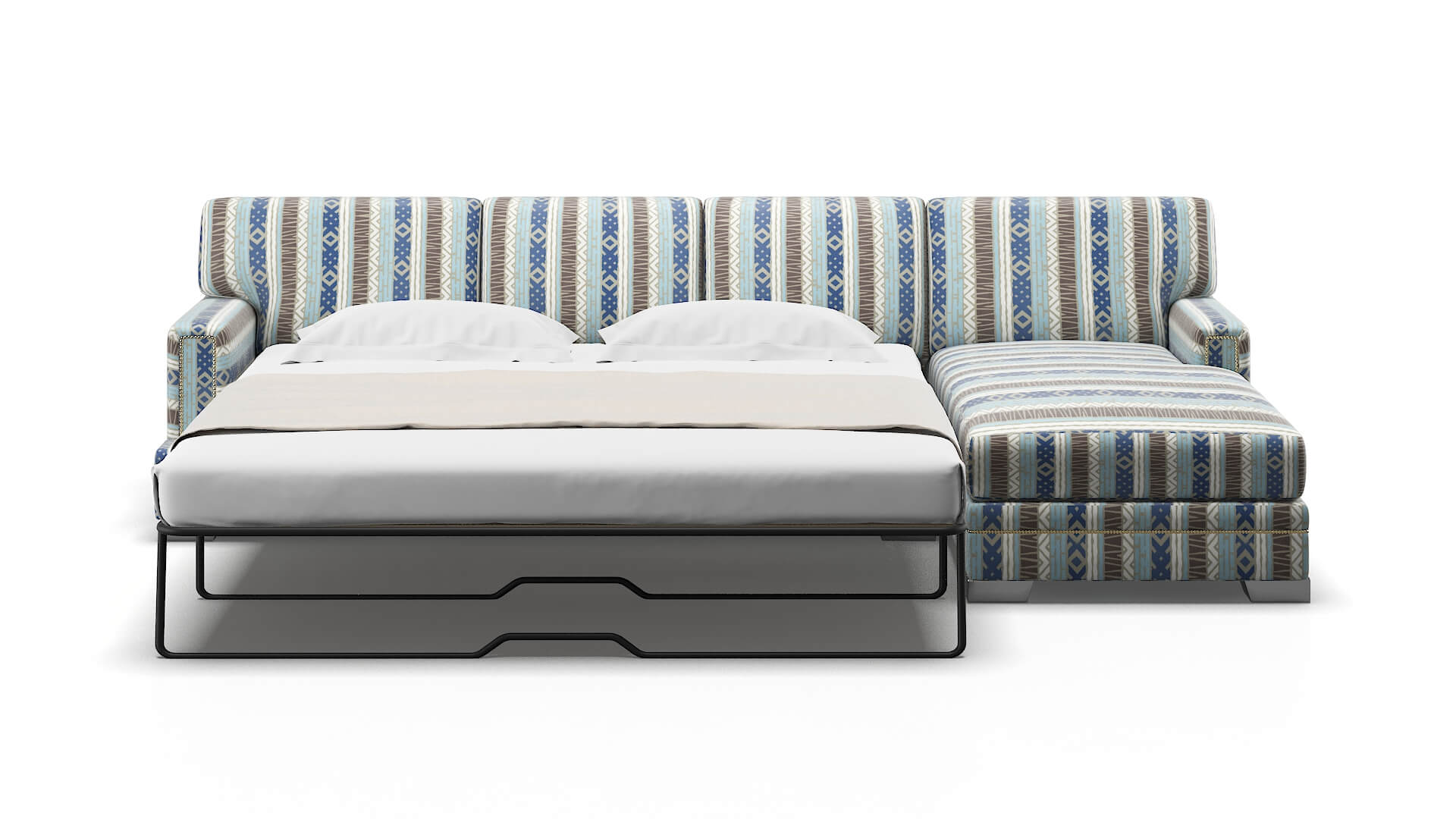 Barcelona Bodhi Indigo Panel Sleeper Espresso legs 1