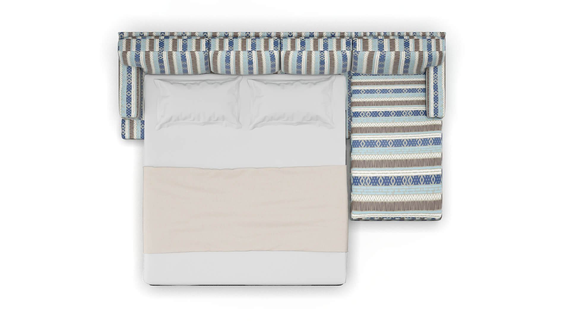 Barcelona Bodhi Indigo Panel Sleeper Espresso legs 3