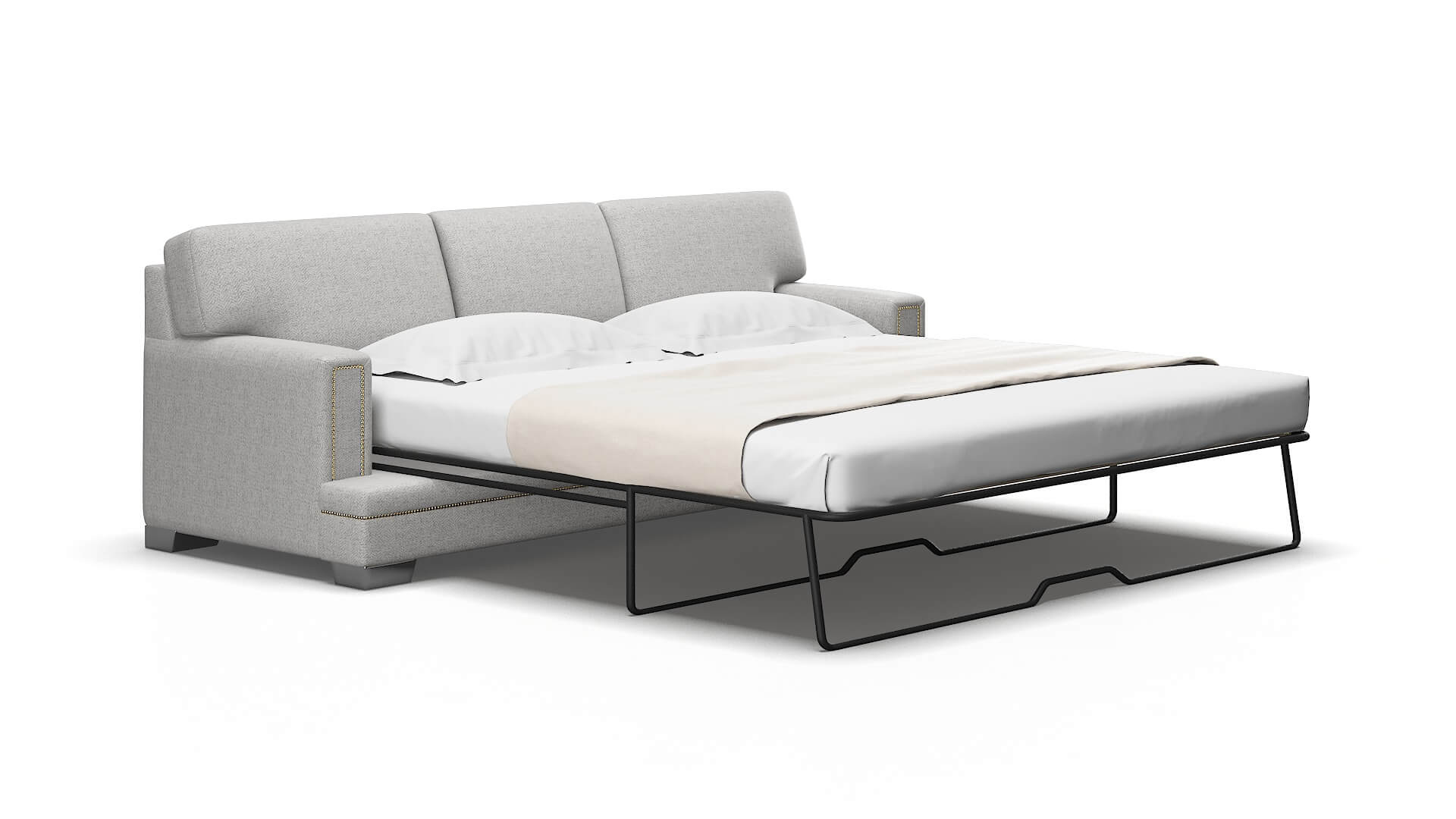 Barcelona Catalina Silver Sofa Sleeper Espresso Legs 2