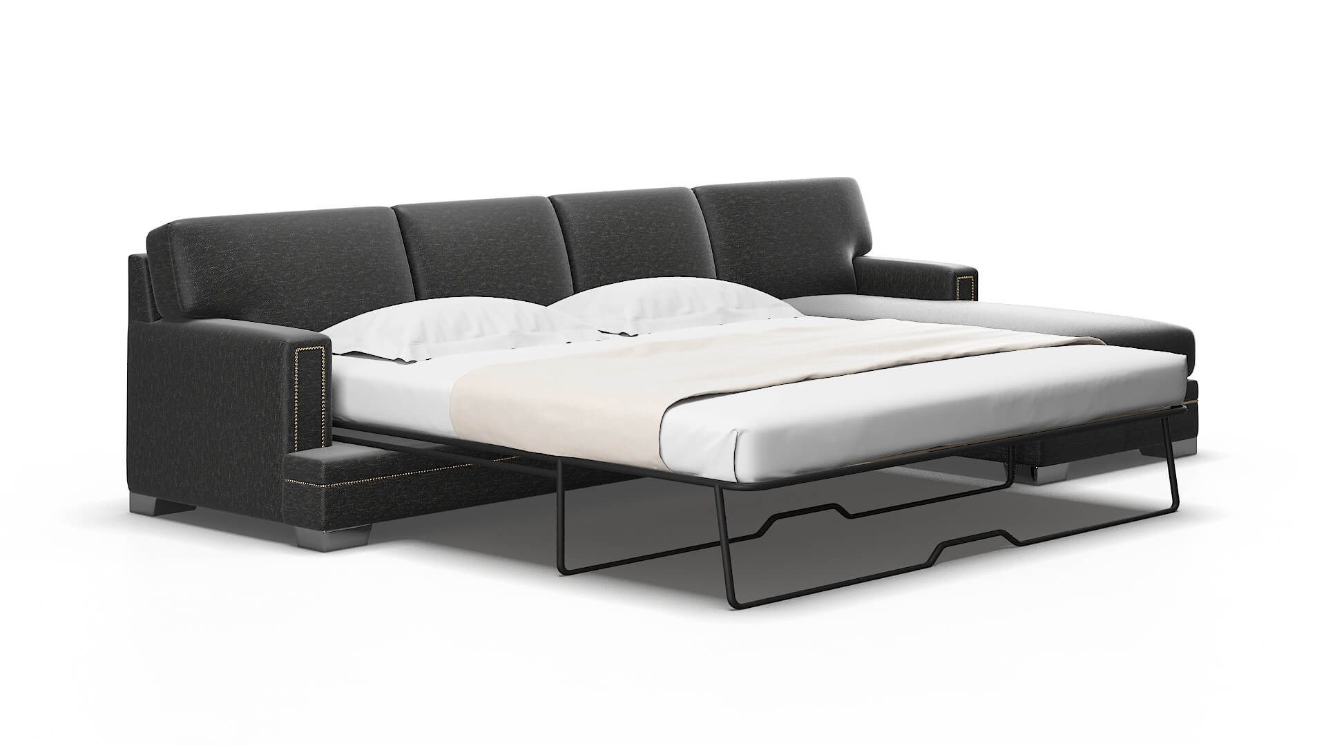 Barcelona Chance Denim Panel Sleeper Espresso legs 2