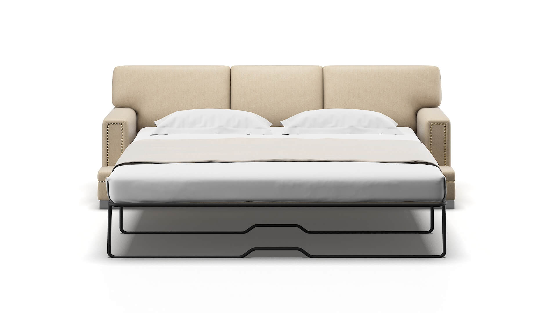 Barcelona Cosmo Fawn Sofa Sleeper Espresso legs 1