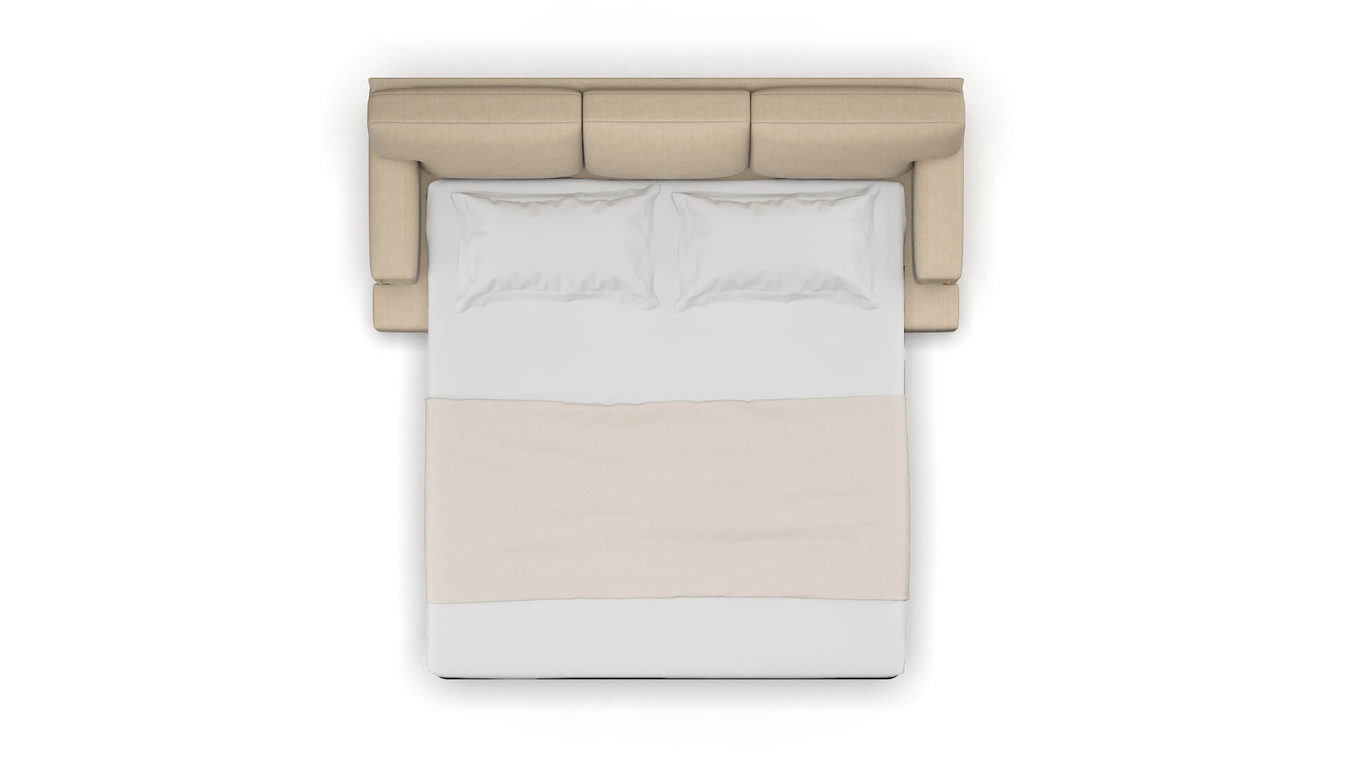 Barcelona Cosmo Fawn Sofa Sleeper Espresso legs 3