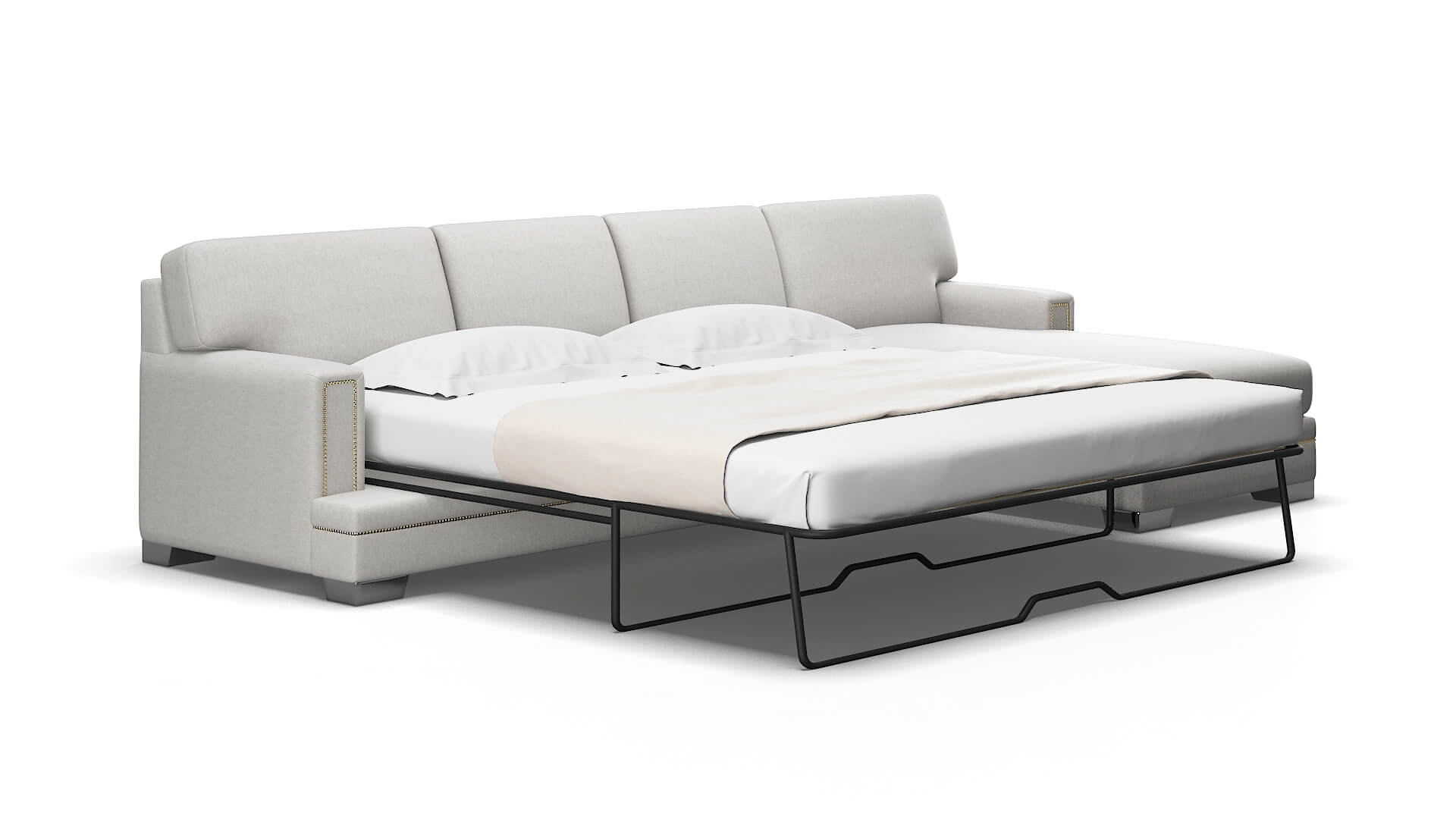 Barcelona Cosmo Silver Panel Sleeper Espresso legs 2