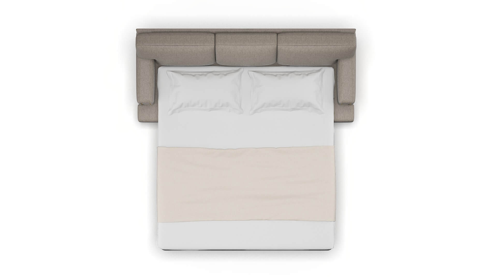 Barcelona Cosmo Taupe Sofa Sleeper Espresso legs 3