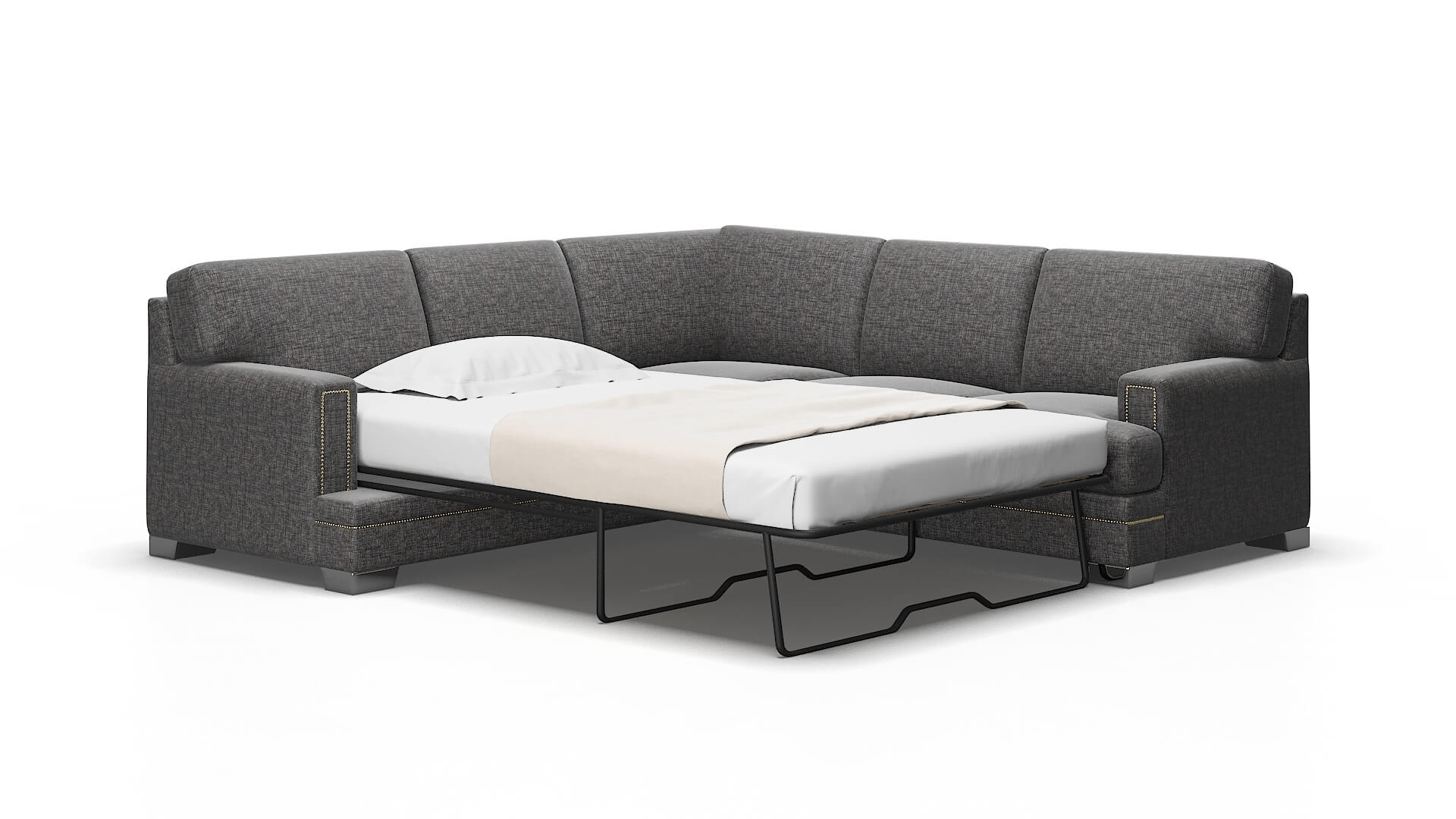 Barcelona Curious Eclipse Sectional Sleeper Espresso legs 2