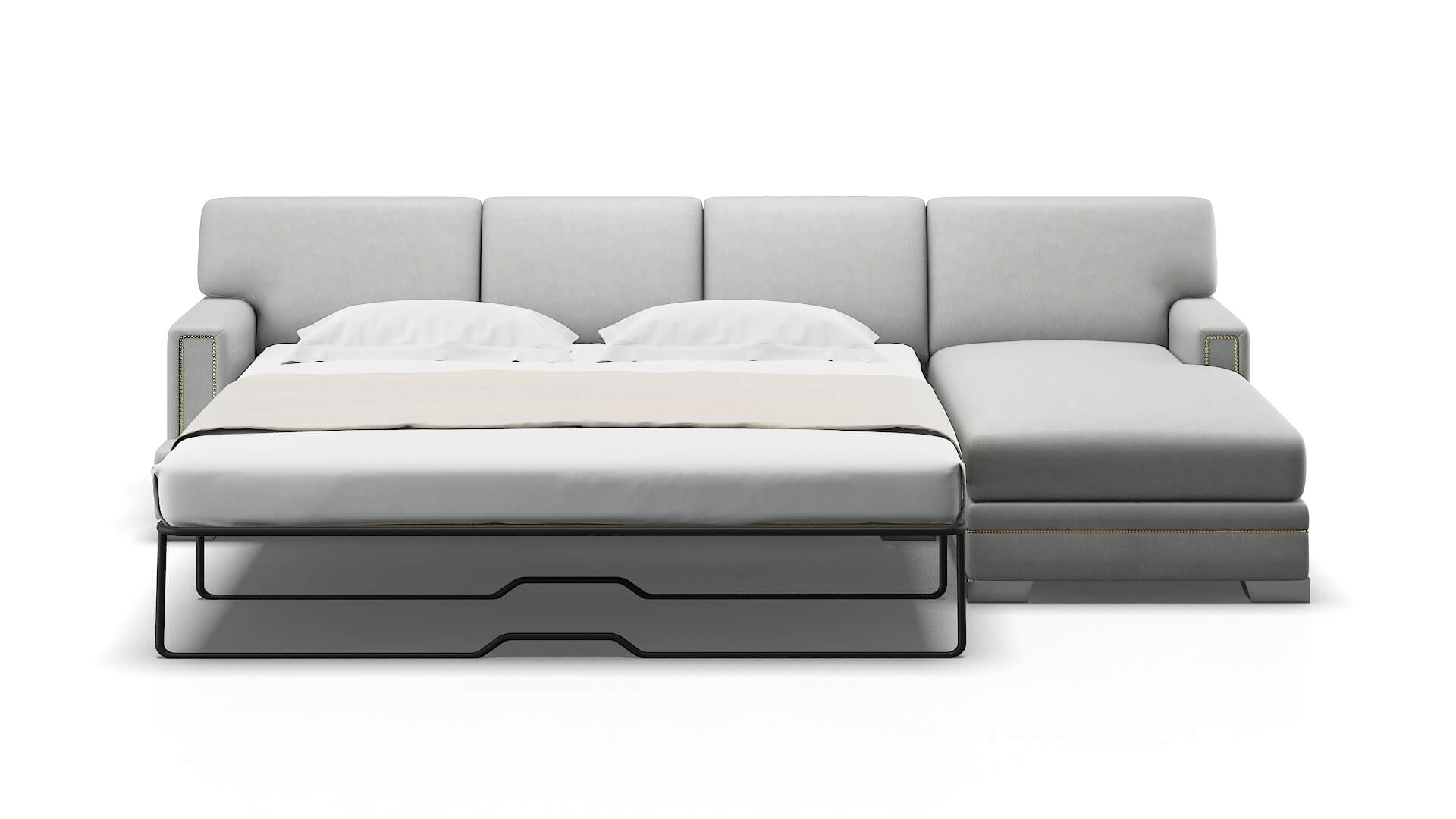 Barcelona Dawson Platinum Panel Sleeper Espresso legs 1