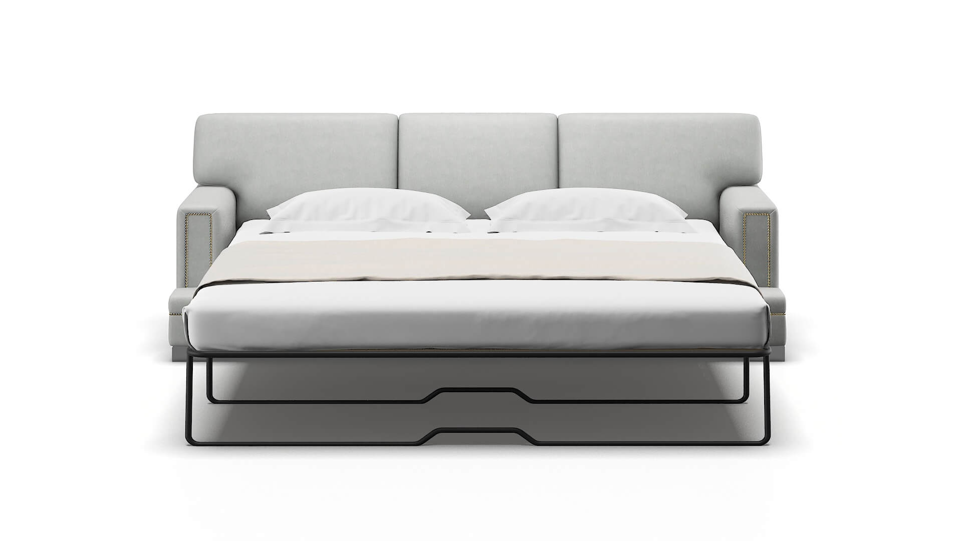 Barcelona Dawson Platinum Sofa Sleeper Espresso legs 1