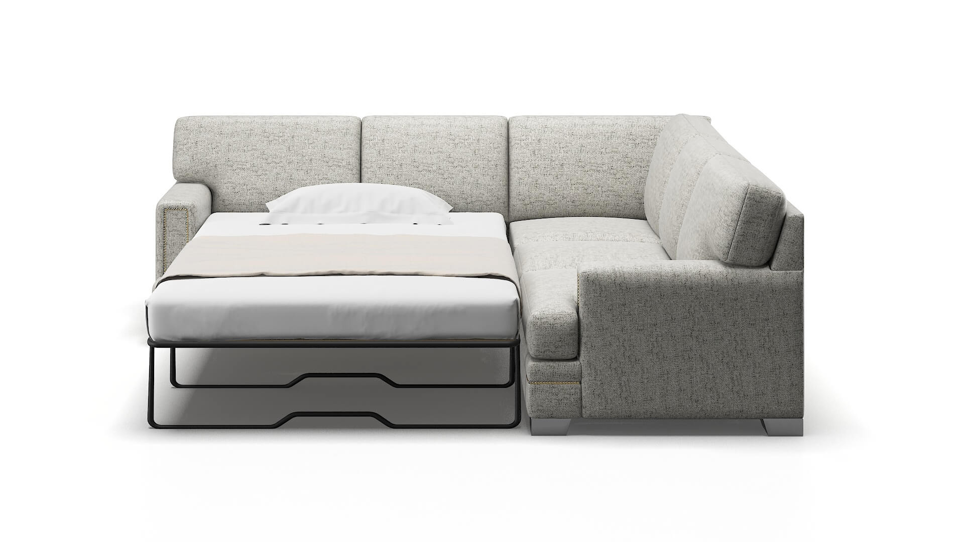 Barcelona Derby Ash Sectional Sleeper Espresso legs 1