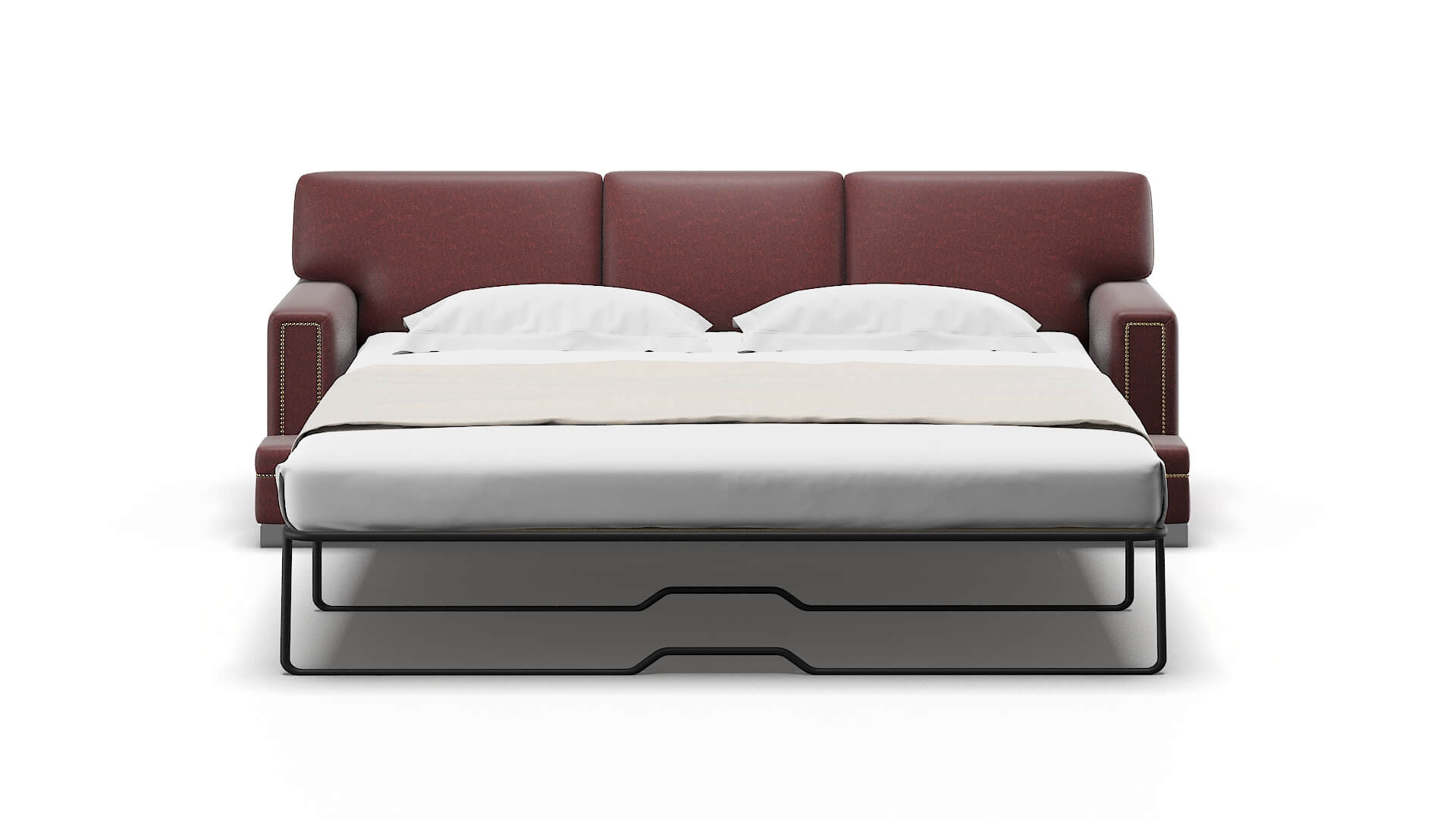 Barcelona Derby Berry Sofa Sleeper Espresso legs 1