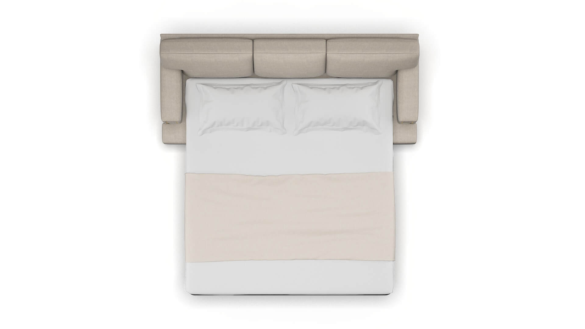 Barcelona Derby Linen Sofa Sleeper Espresso legs 3