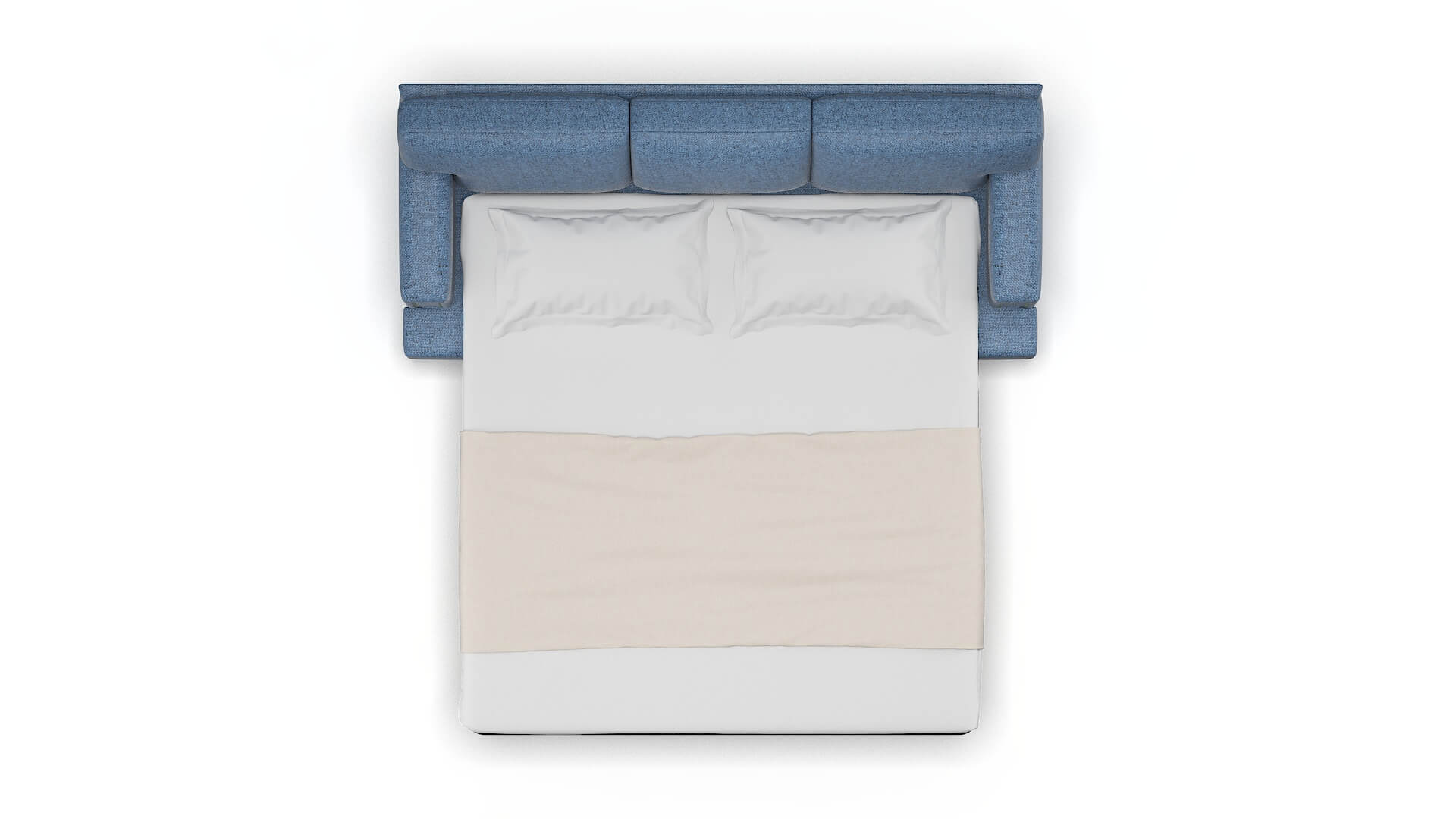 Barcelona Derby Navy Sofa Sleeper Espresso legs 3