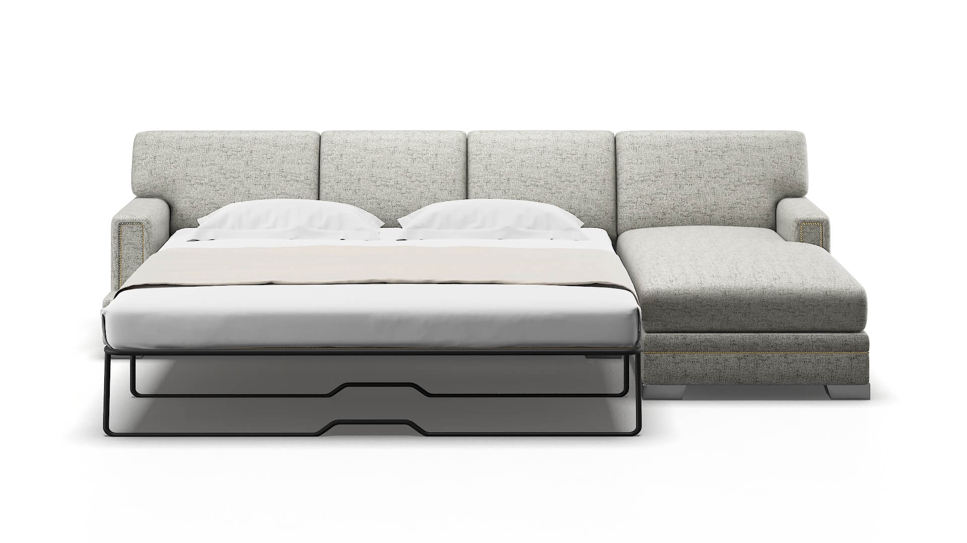 Barcelona Derby Silver Panel Sleeper Espresso legs 1