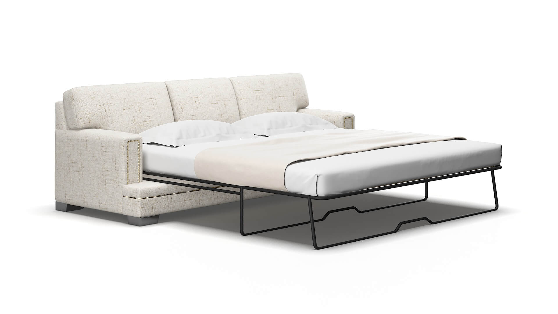 Barcelona Derby Taupe Sofa Sleeper Espresso legs 2