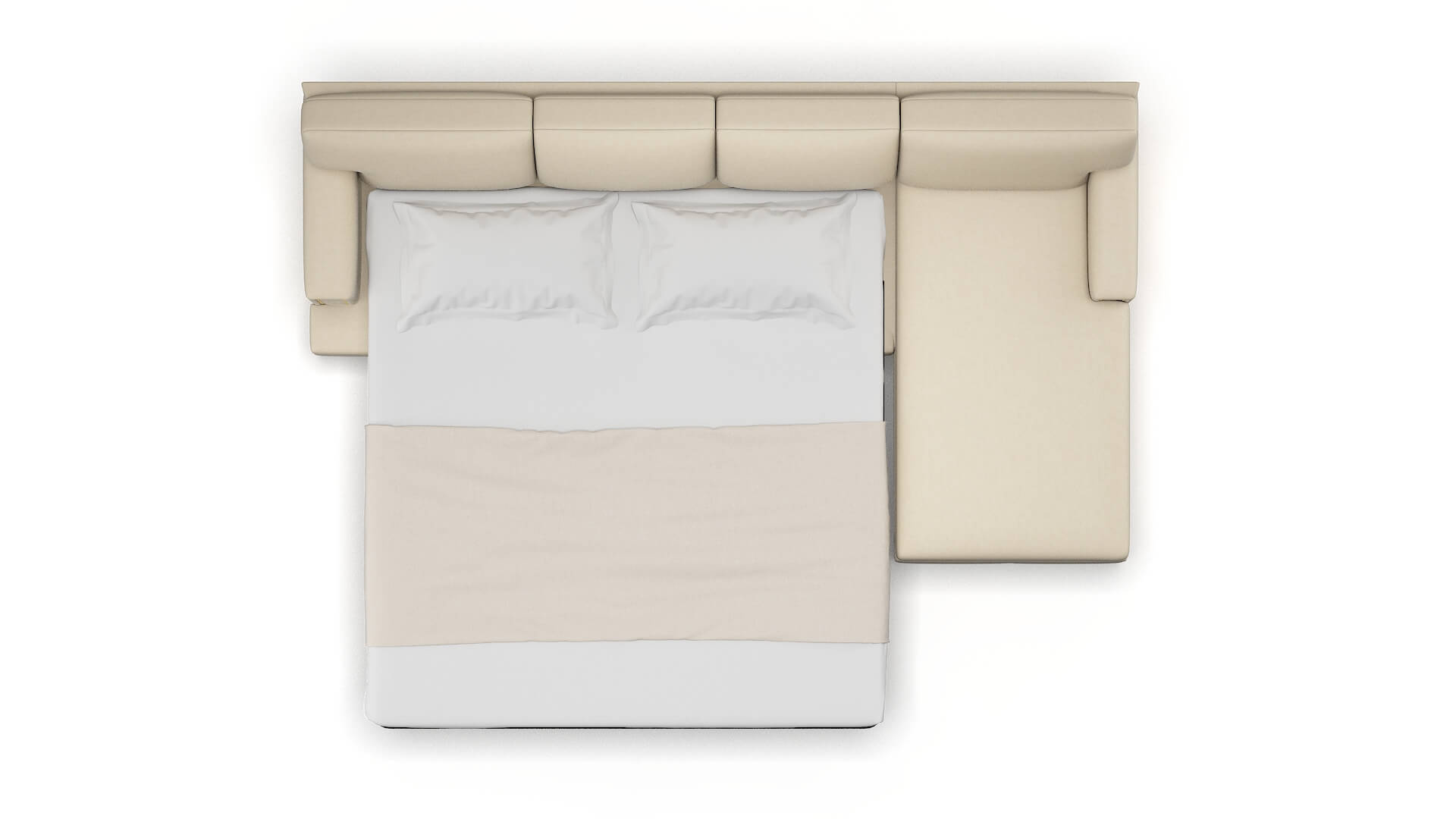Barcelona Dream_d Almond Panel Sleeper Espresso legs 3