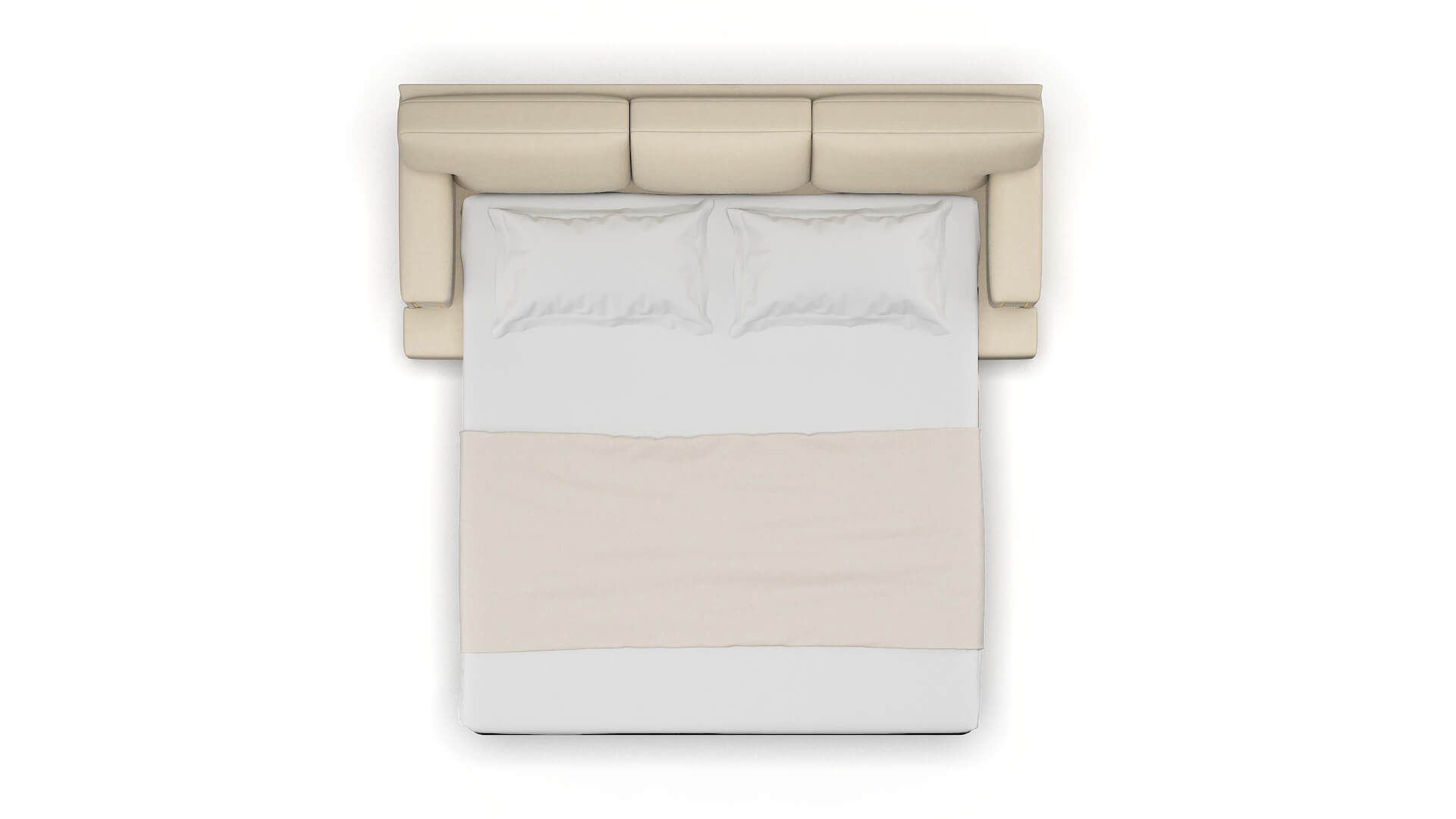 Barcelona Dream_d Almond Sofa Sleeper Espresso legs 3