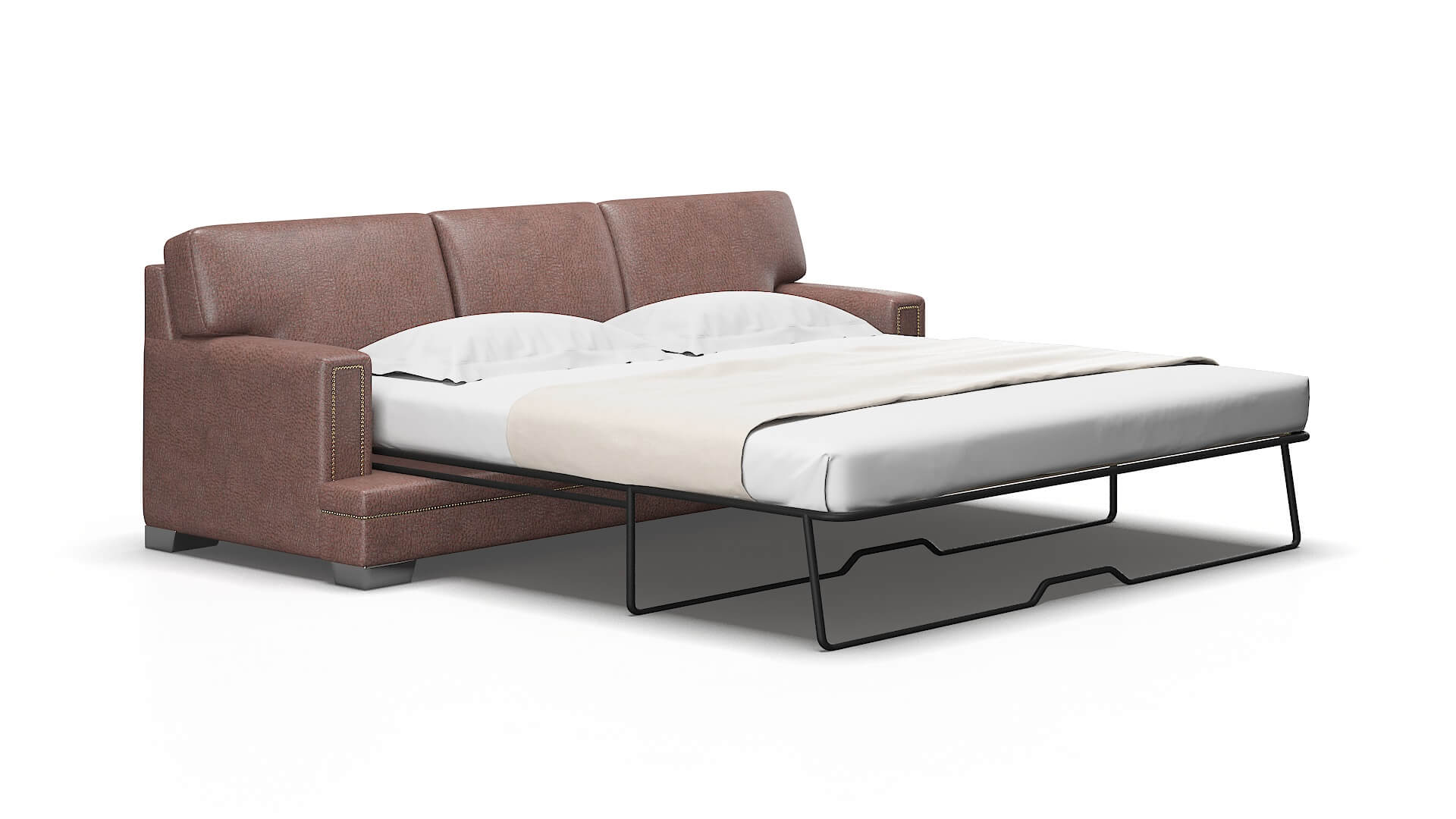 Barcelona Ford Brown Sofa Sleeper Espresso legs 2