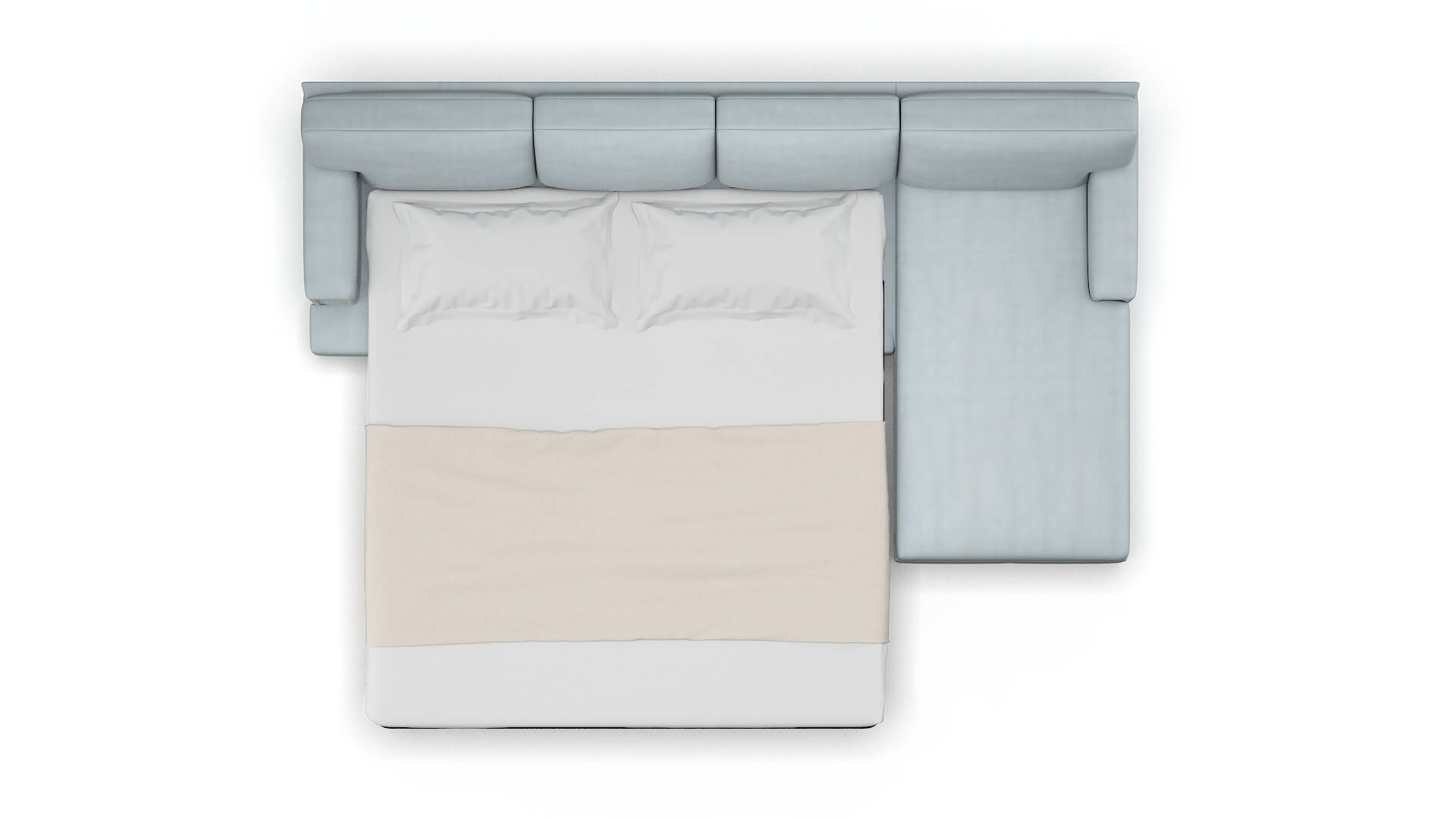 Barcelona Hathaway Aqua Panel Sleeper Espresso legs 3