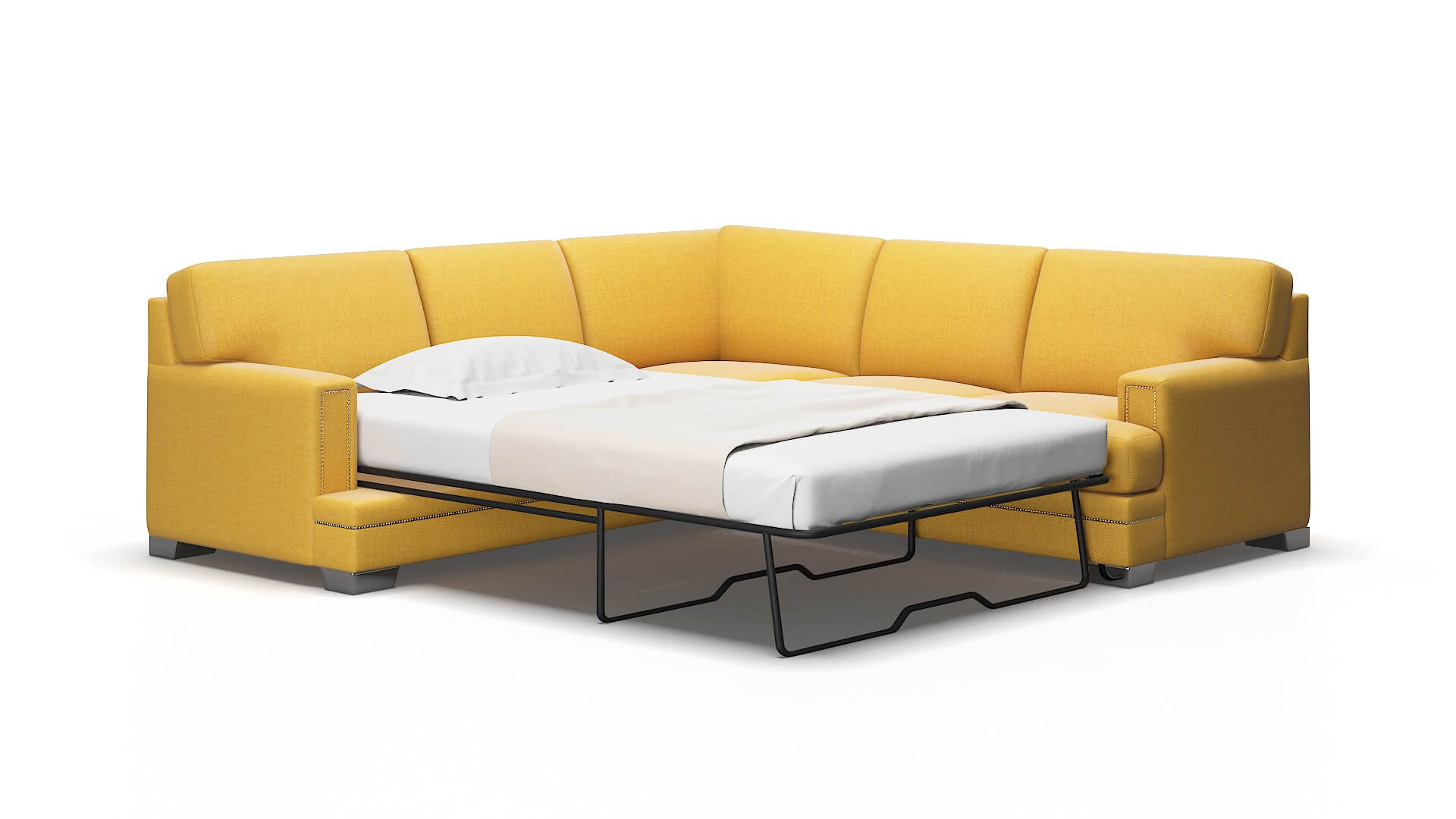 Barcelona Hepburn Chai_tea Sectional Sleeper Espresso legs 2