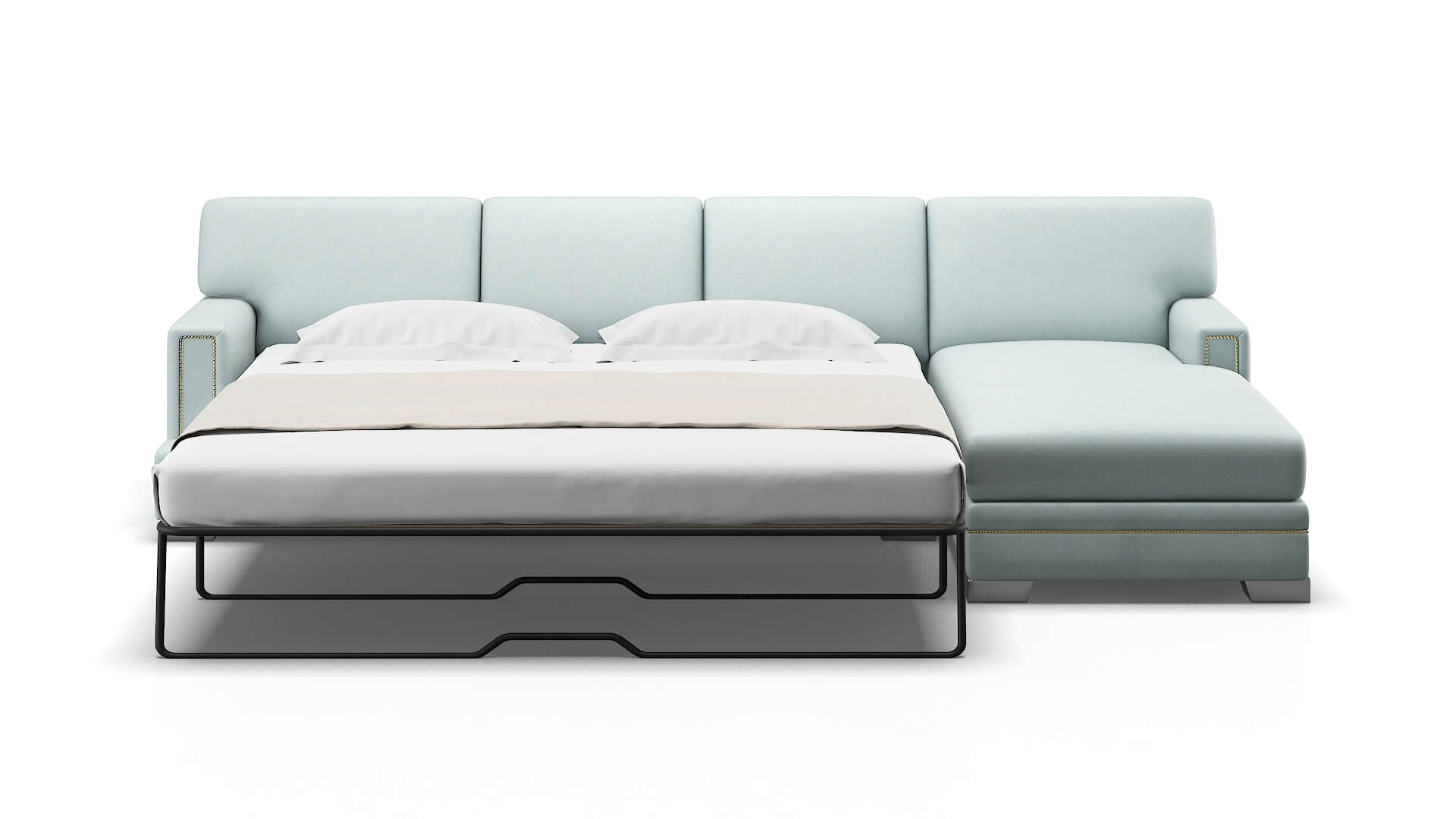 Barcelona Hepburn Peridot Panel Sleeper Espresso legs 1