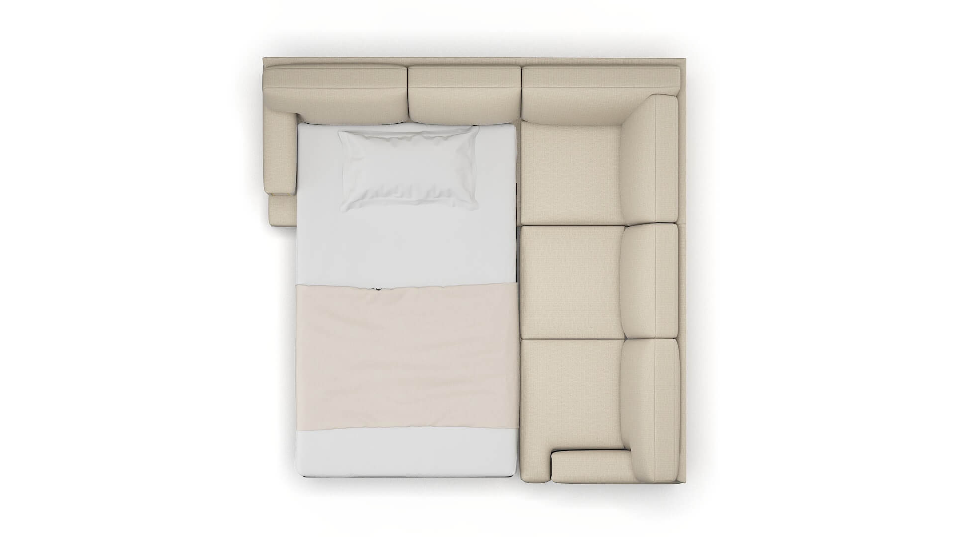 Barcelona Insight Barley Sectional Sleeper Espresso legs 3