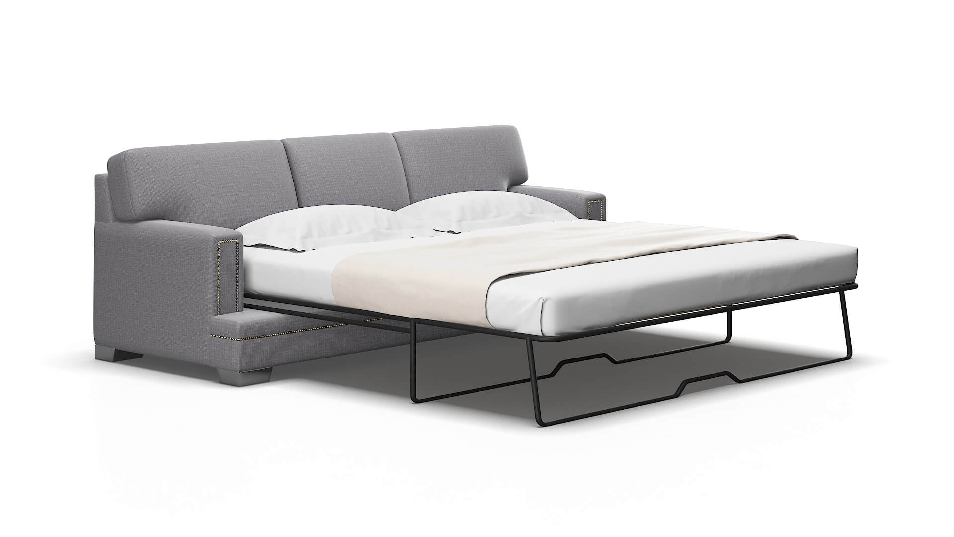 Barcelona Insight Denim Sofa Sleeper Espresso legs 2