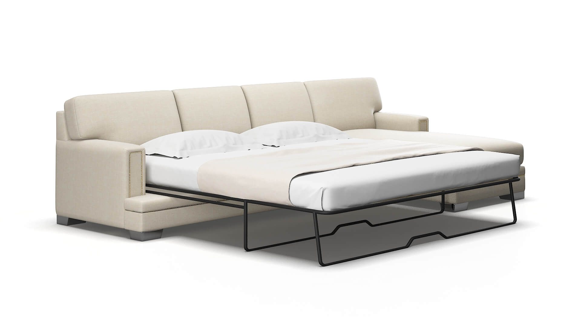 Barcelona Keylargo Almond Panel Sleeper Espresso legs 2