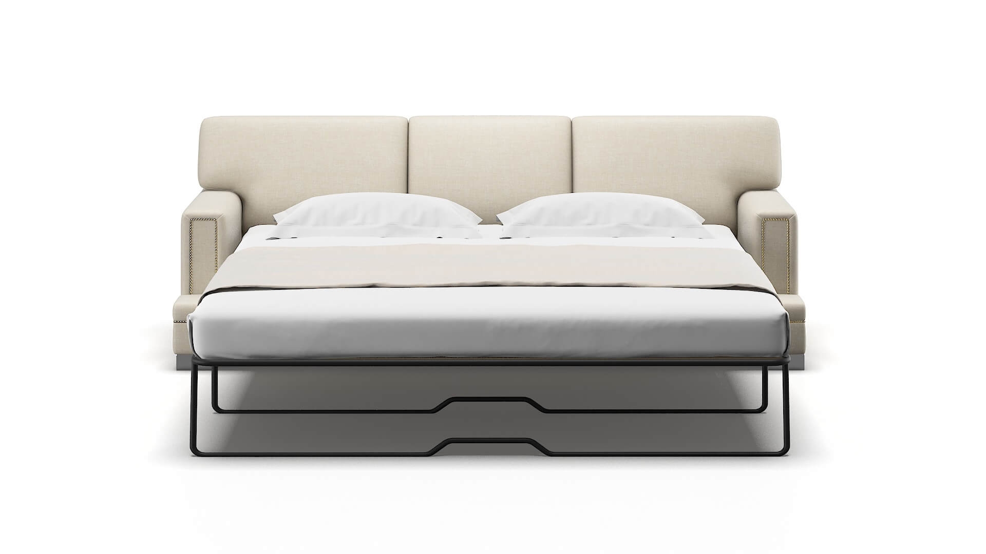 Barcelona Keylargo Almond Sofa Sleeper Espresso legs 1