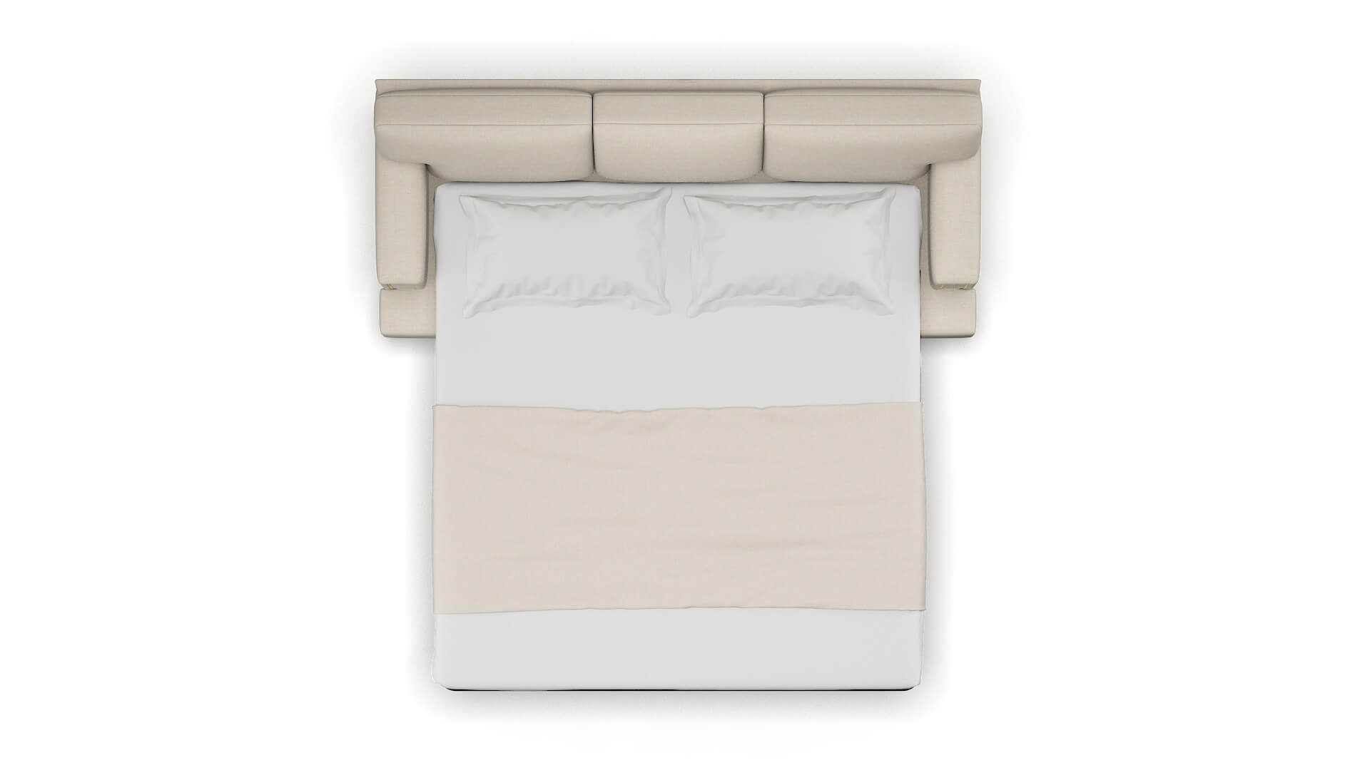 Barcelona Keylargo Almond Sofa Sleeper Espresso legs 3