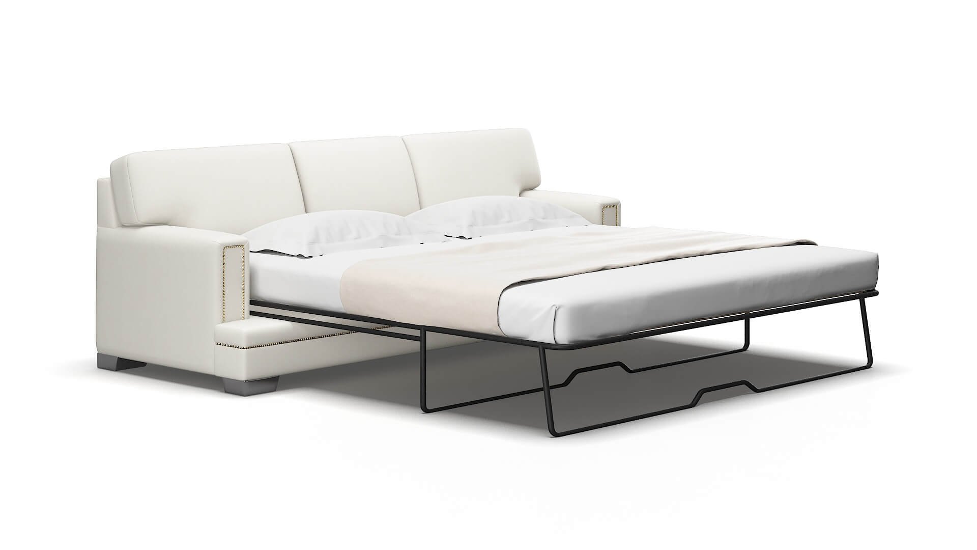 Barcelona Keylargo Oatmeal Sofa Sleeper Espresso legs 2