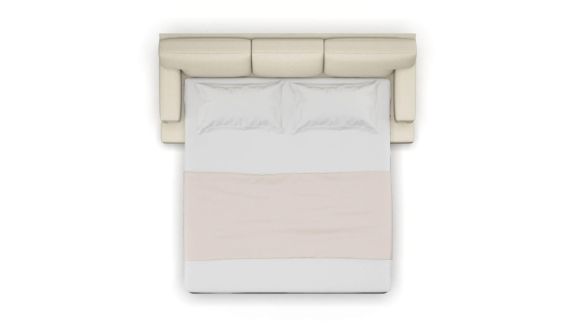 Barcelona Lana Sand Sofa Sleeper Espresso legs 3