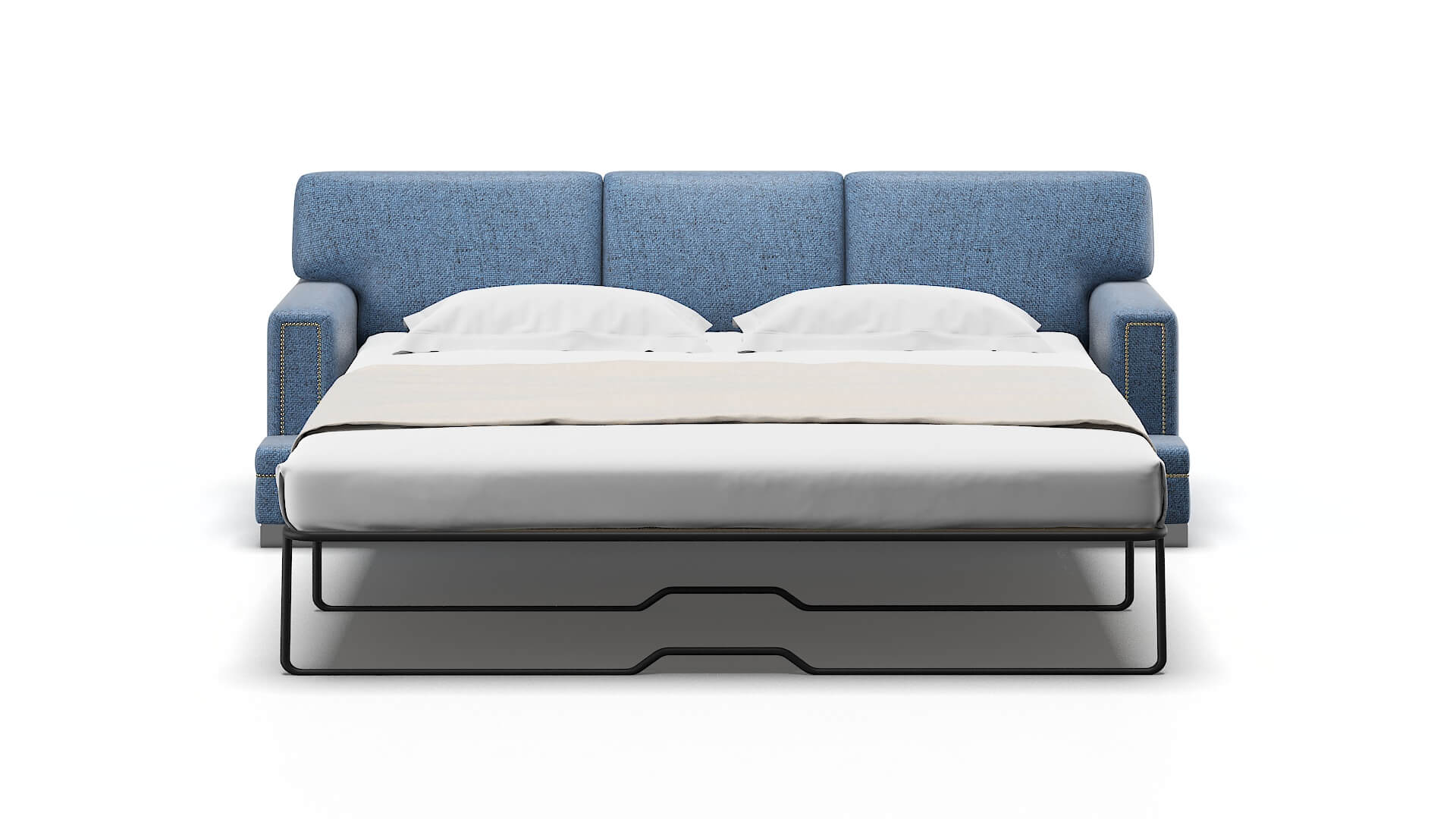 Barcelona Leslie Indigo Sofa Sleeper Espresso legs 1