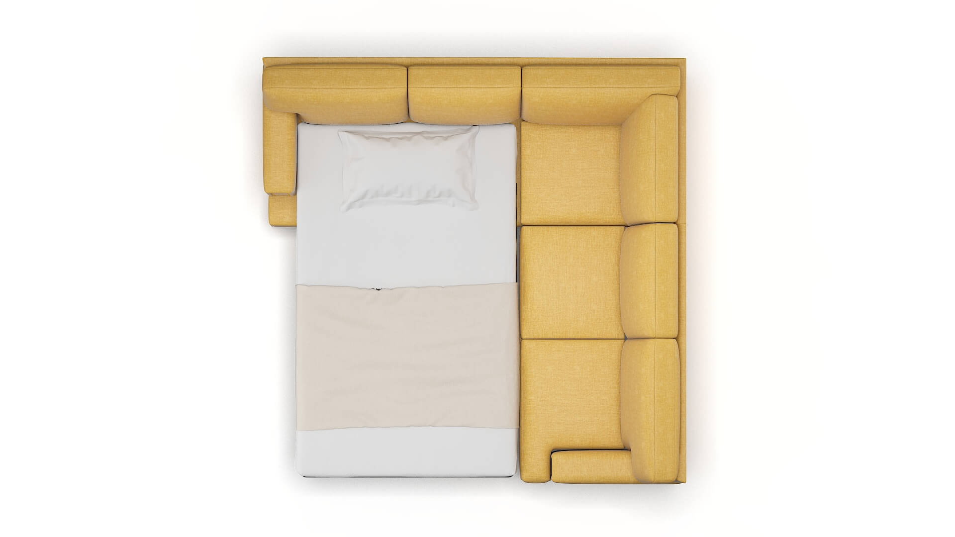 Barcelona Leslie Saffron Sectional Sleeper Espresso legs 3