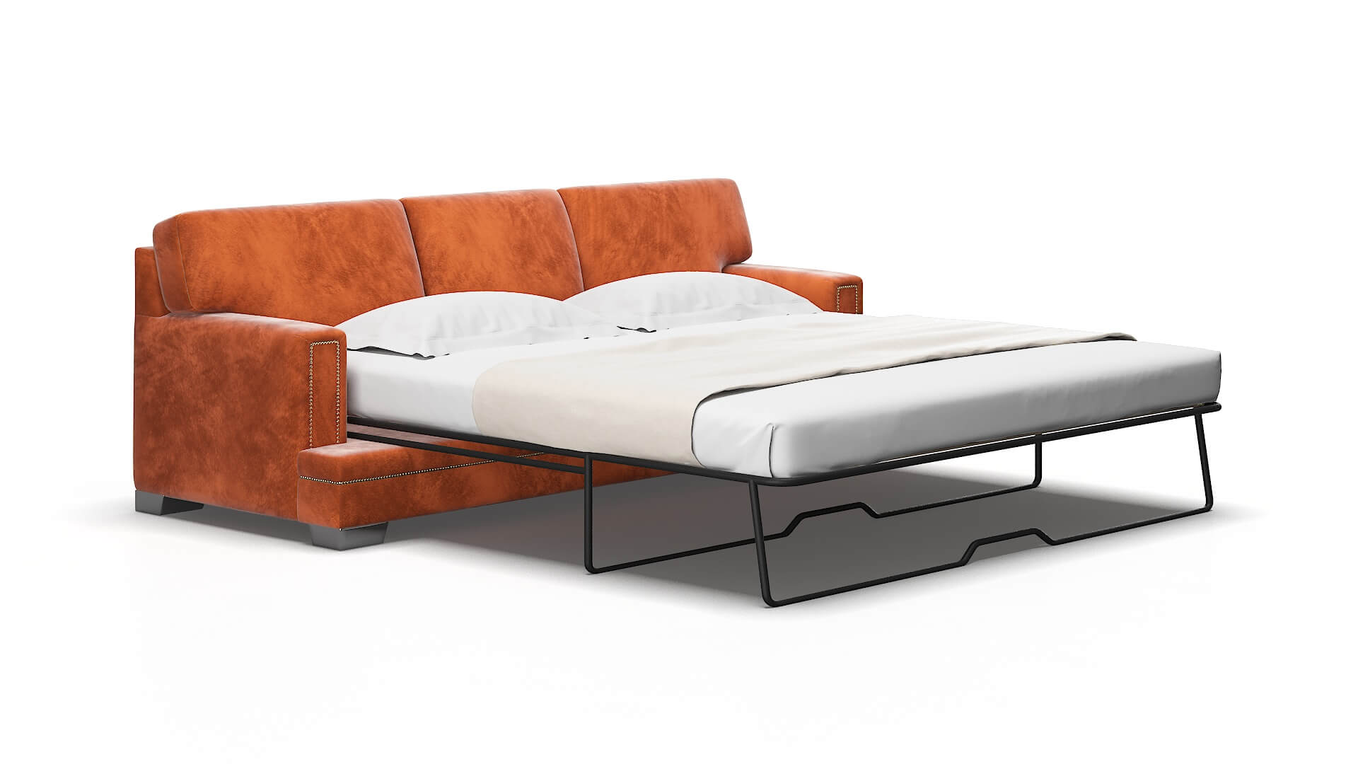 Barcelona Loft Copper Sofa Sleeper Espresso legs 2