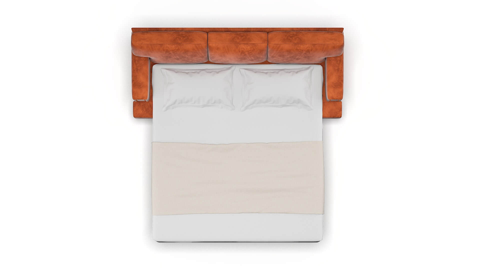 Barcelona Loft Copper Sofa Sleeper Espresso legs 3