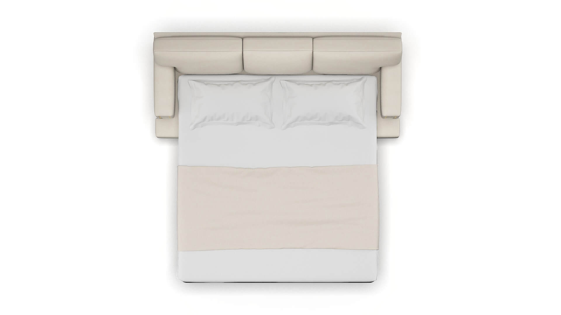 Barcelona Malibu Linen Sofa Sleeper Espresso legs 3