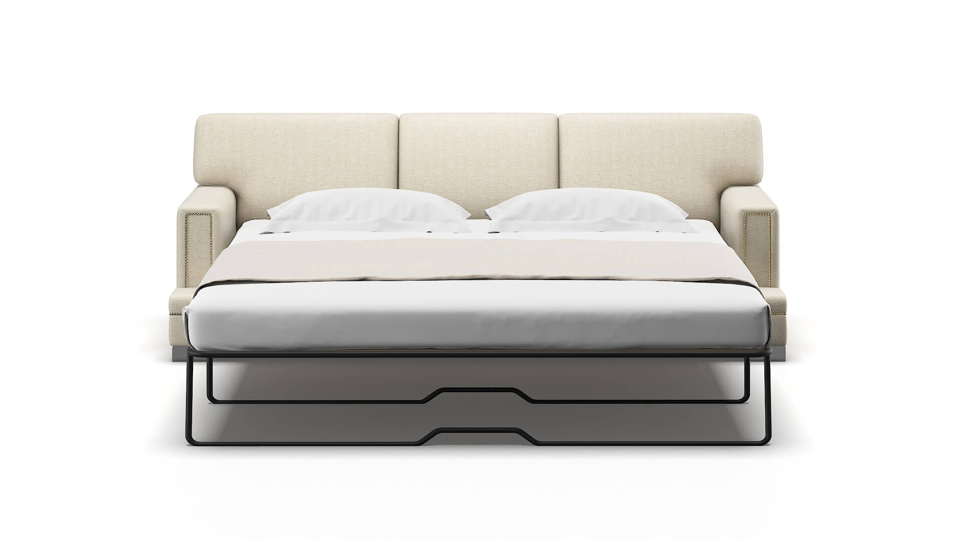 Barcelona Malibu Sand Sofa Sleeper Espresso legs 1