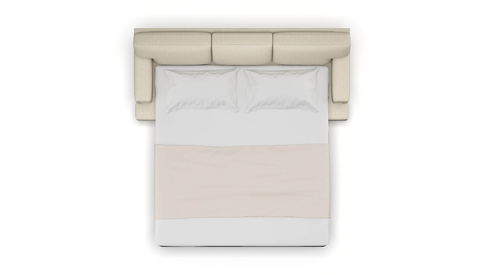 Barcelona Malibu Sand Sofa Sleeper Espresso legs 3