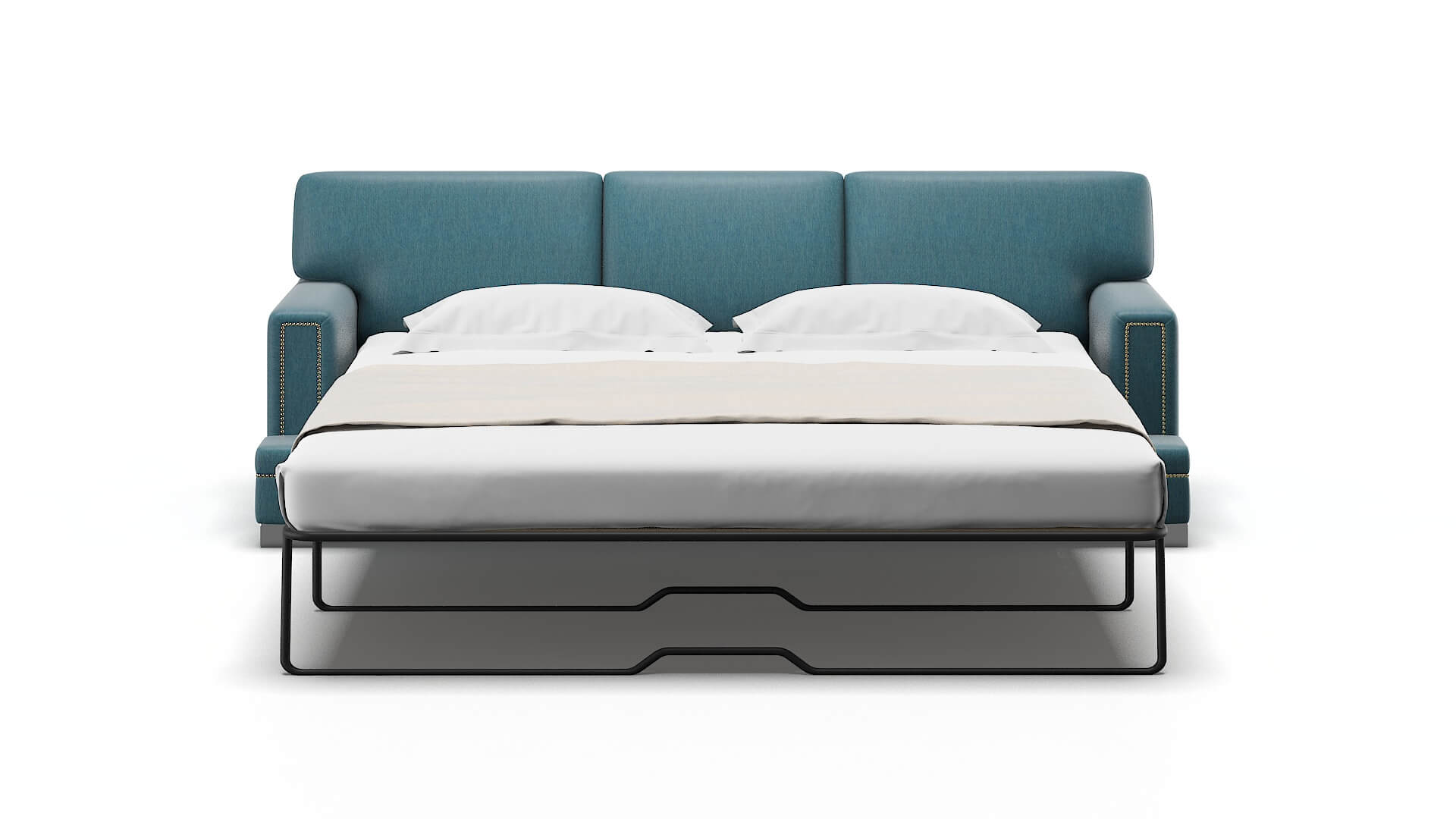 Barcelona Merit Peacock Sofa Sleeper Espresso legs 1