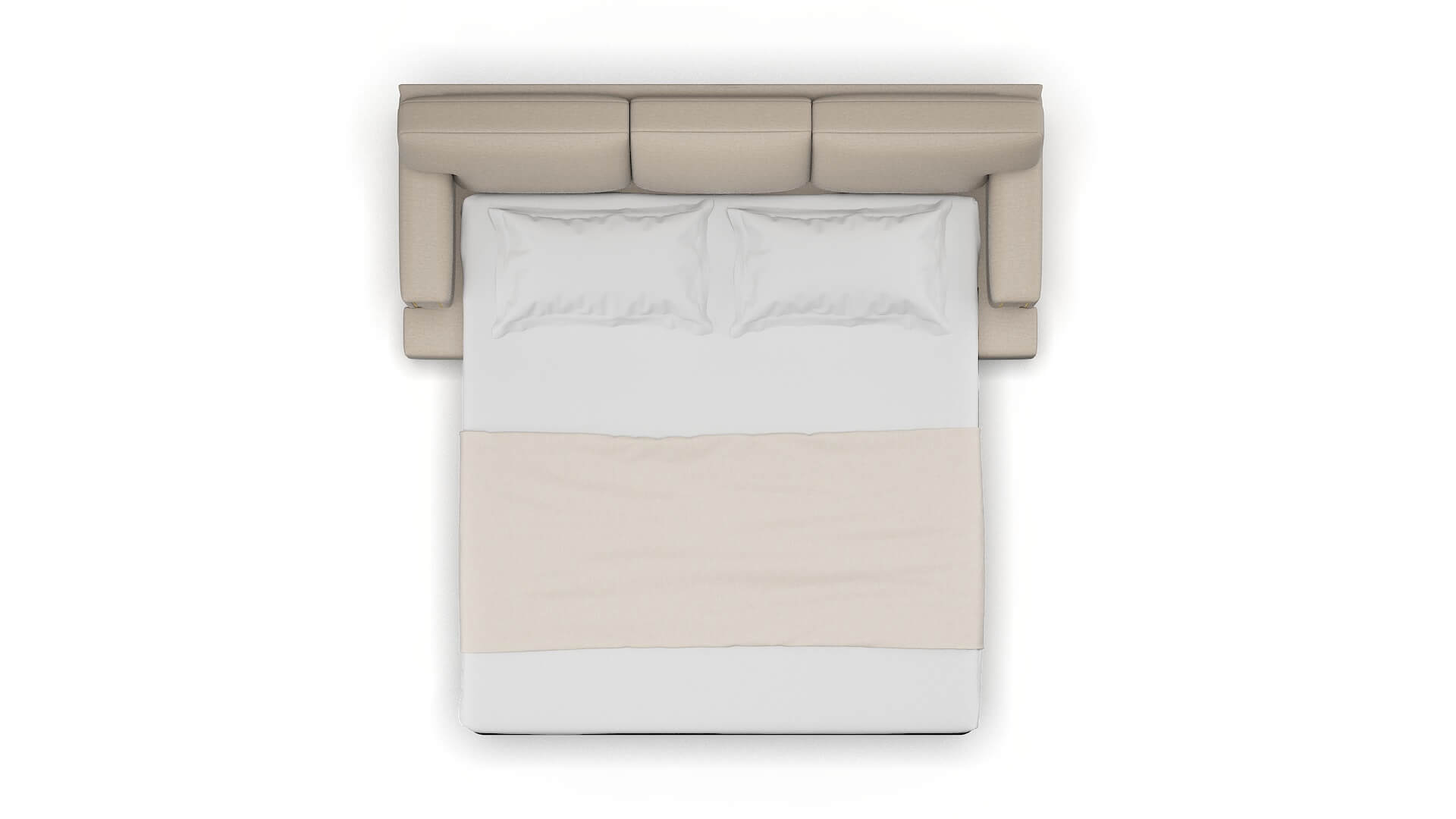 Barcelona Naples Almond Sofa Sleeper Espresso legs 3