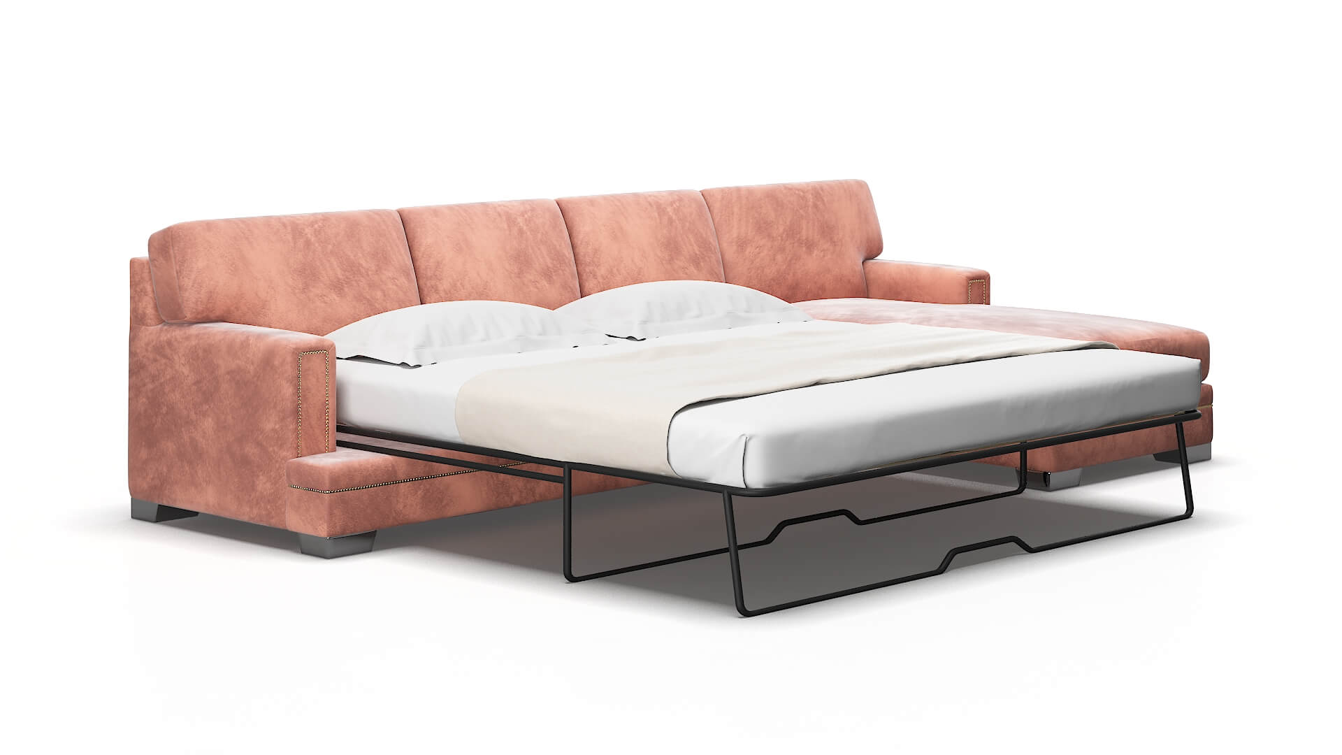 Barcelona Naples Blush Panel Sleeper Espresso legs 2