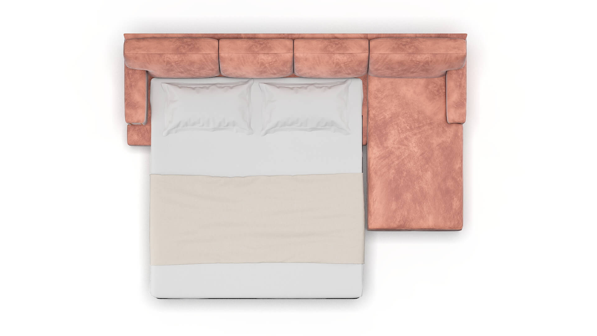 Barcelona Naples Blush Panel Sleeper Espresso legs 3