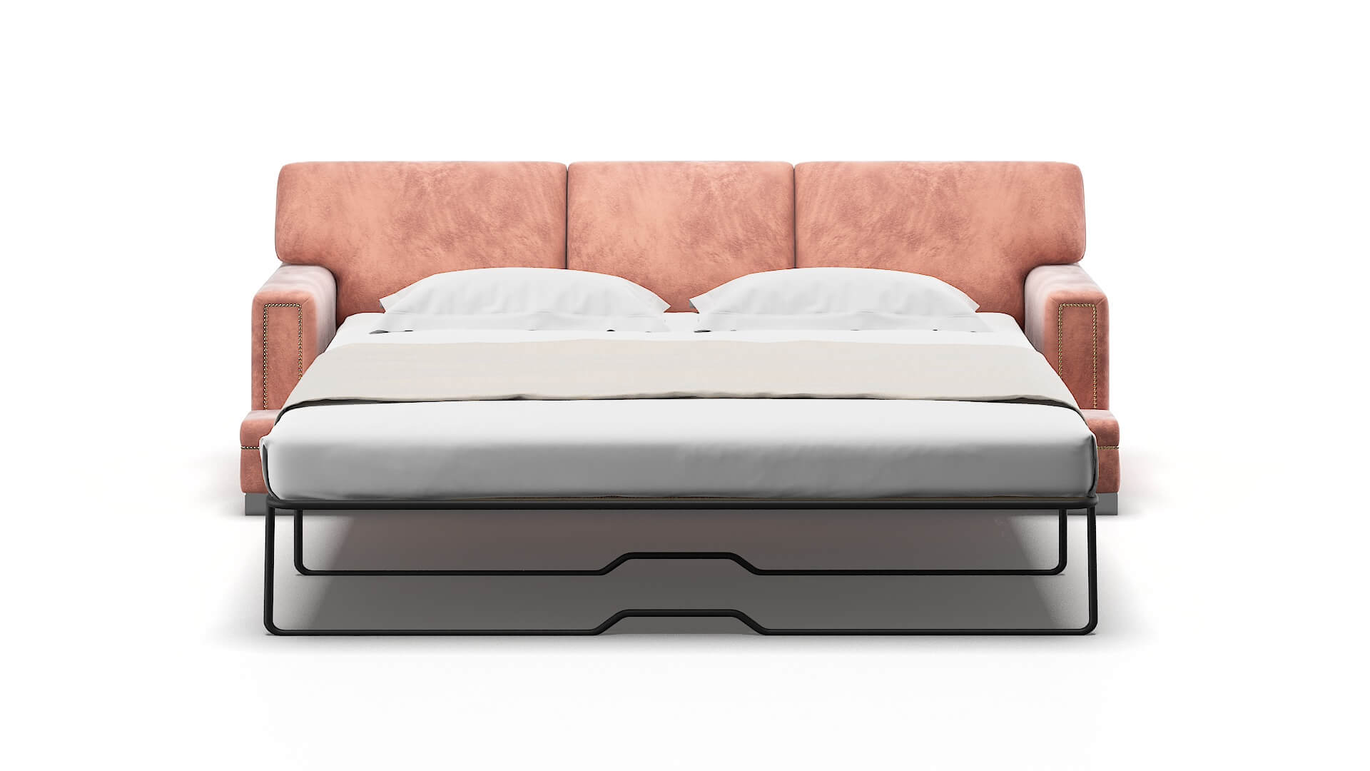 Barcelona Naples Blush Sofa Sleeper Espresso legs 1