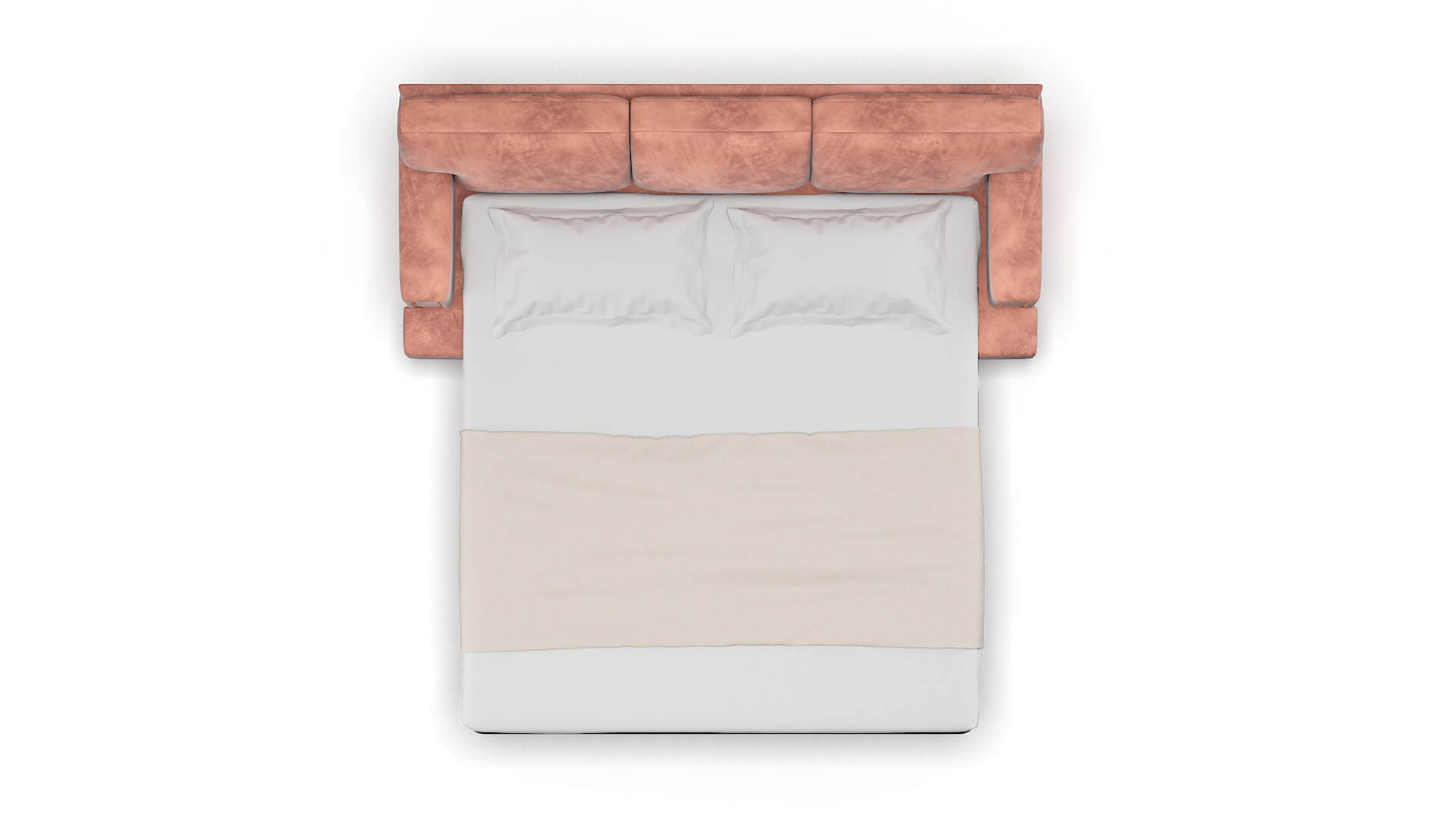 Barcelona Naples Blush Sofa Sleeper Espresso legs 3