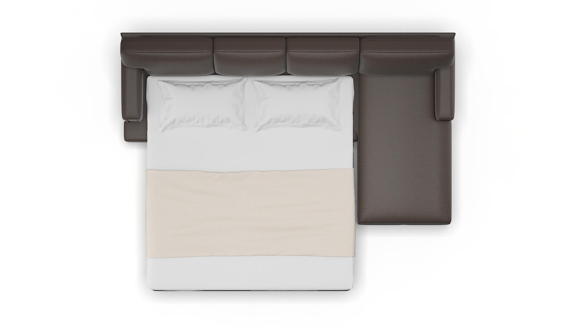 Barcelona Naples Graphite Panel Sleeper Espresso legs 3