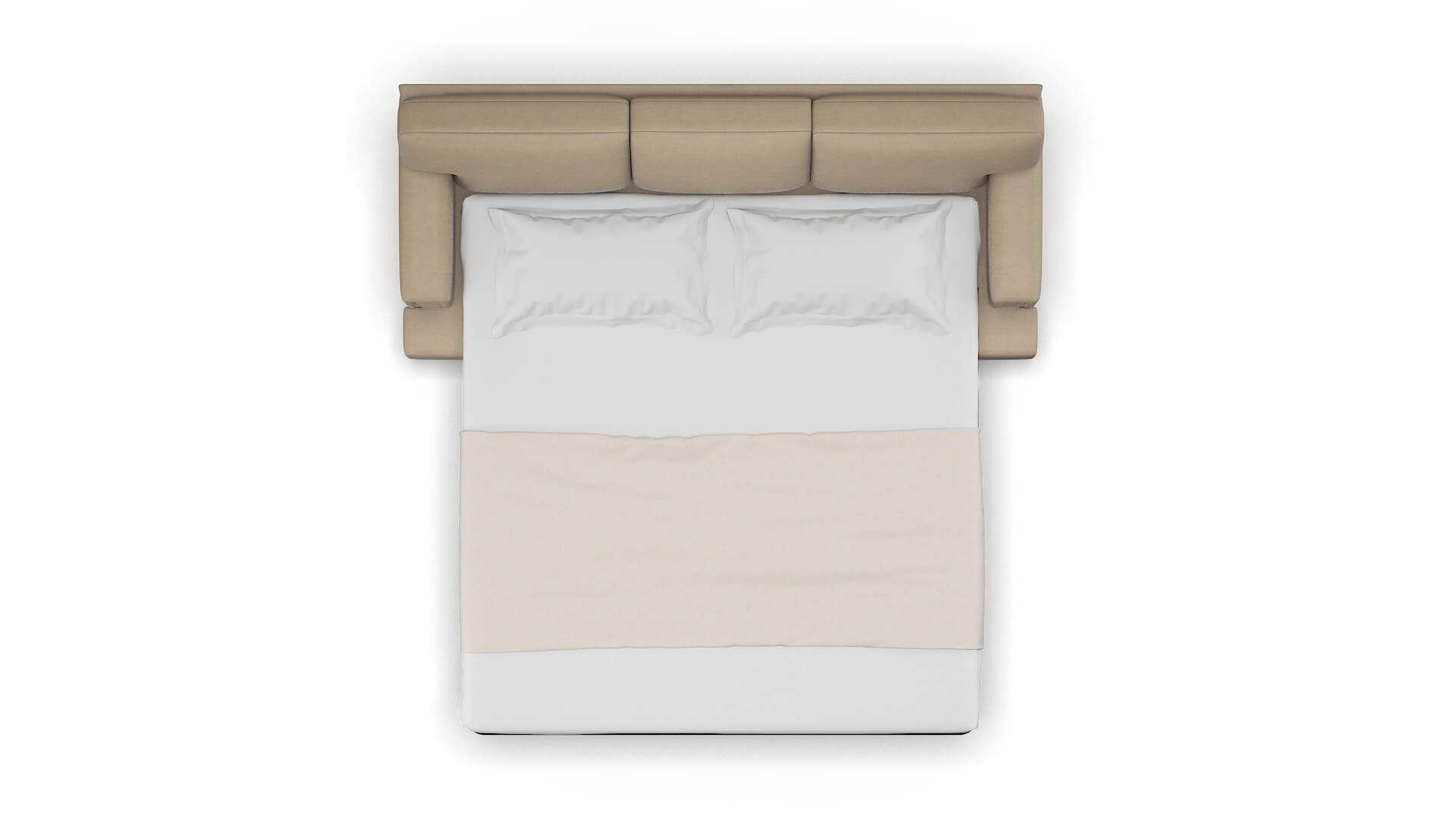 Barcelona Oakley Taupe Sofa Sleeper Espresso legs 3