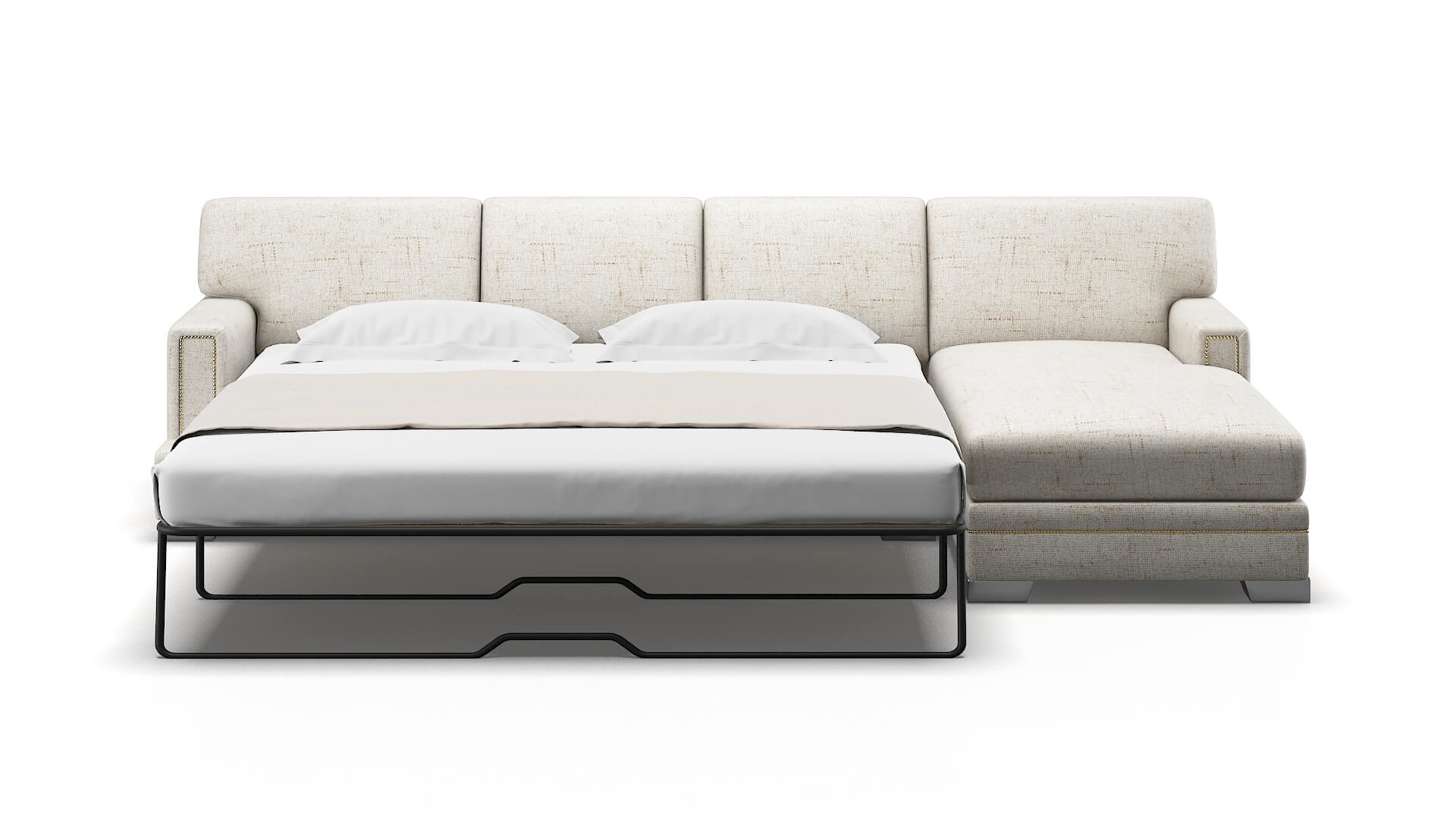 Barcelona Oceanside Natural Panel Sleeper Espresso legs 1