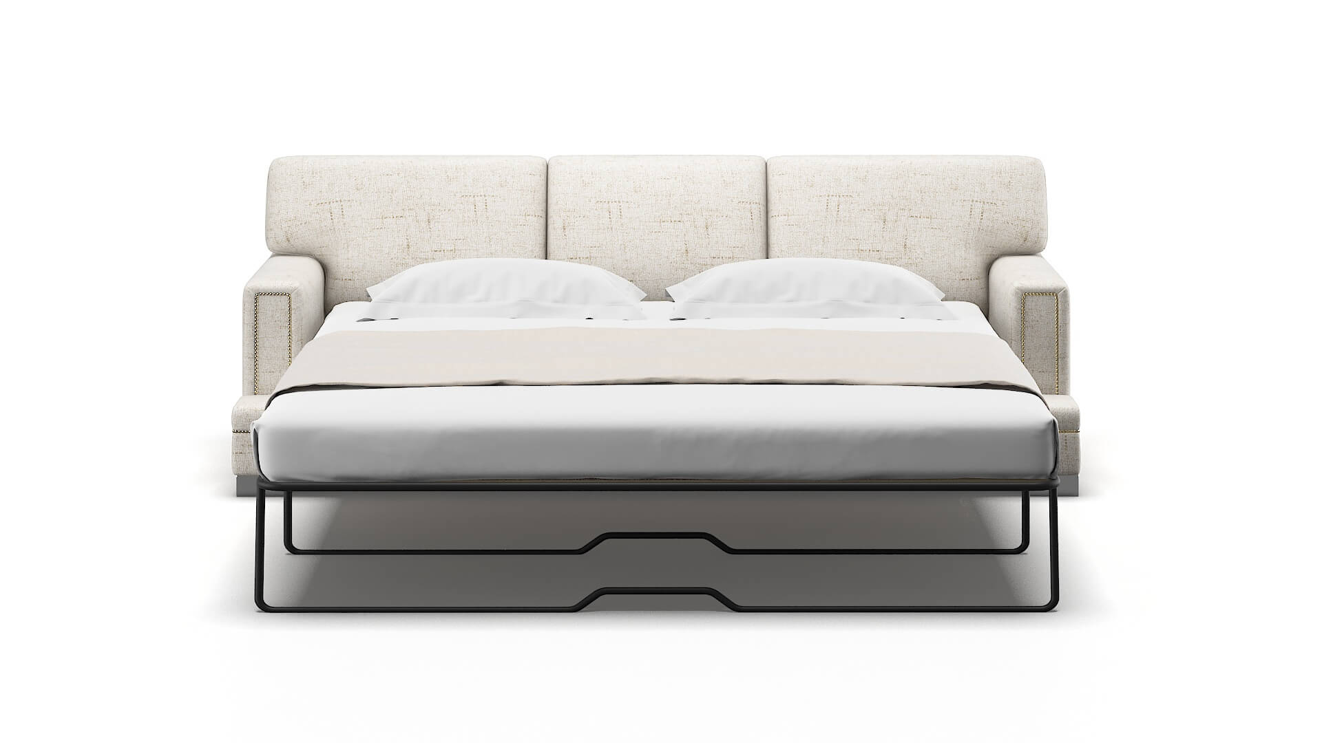 Barcelona Oceanside Natural Sofa Sleeper Espresso legs 1